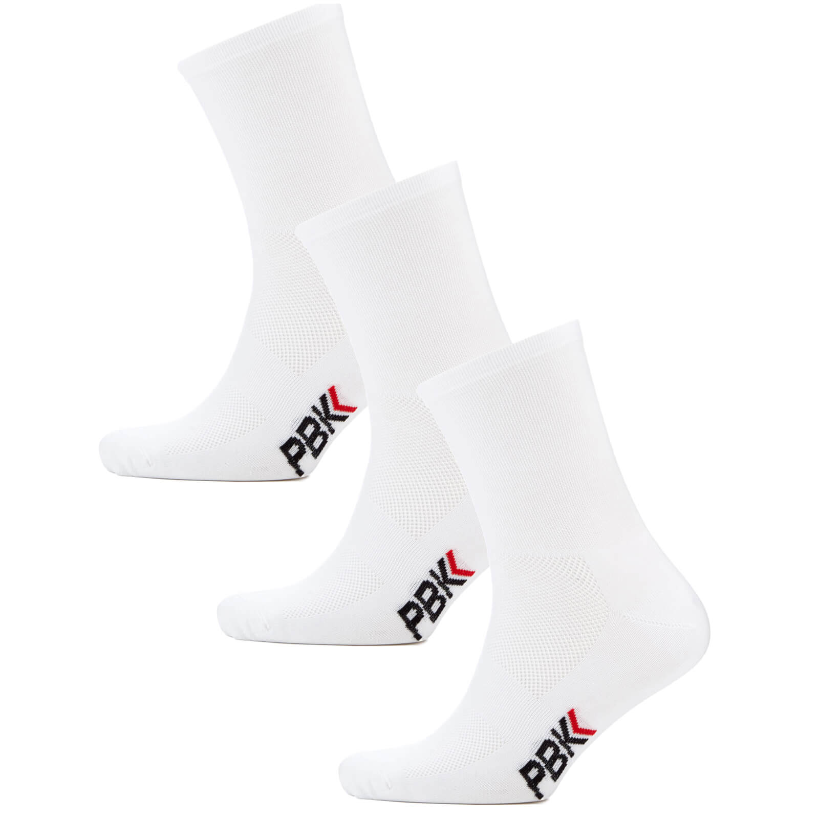 PBK Lightweight Socks Multipack - 3 Pairs - White - S-M - White