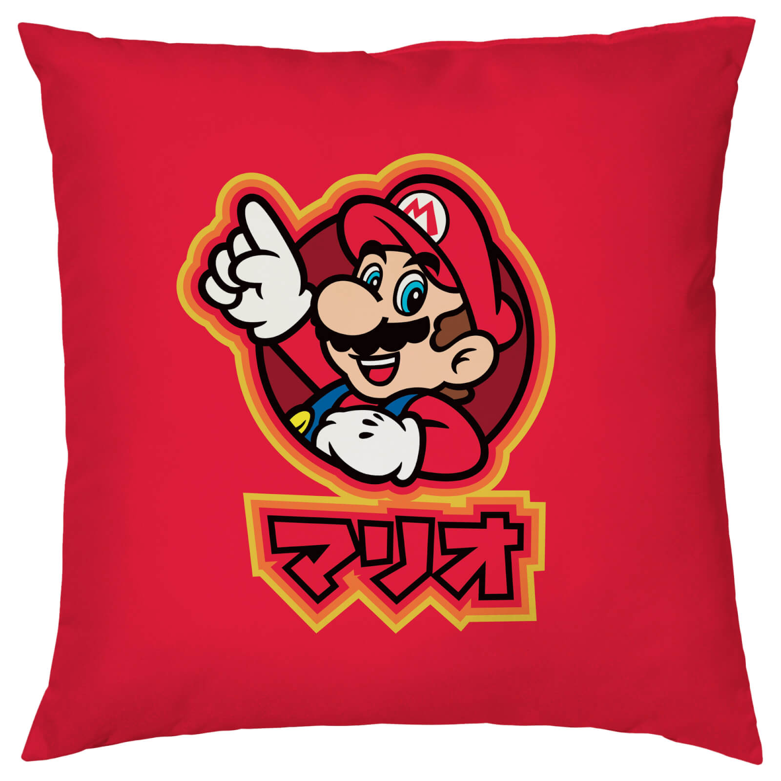 Nintendo Mario Kanji Cushion Cover - Smooth Linen