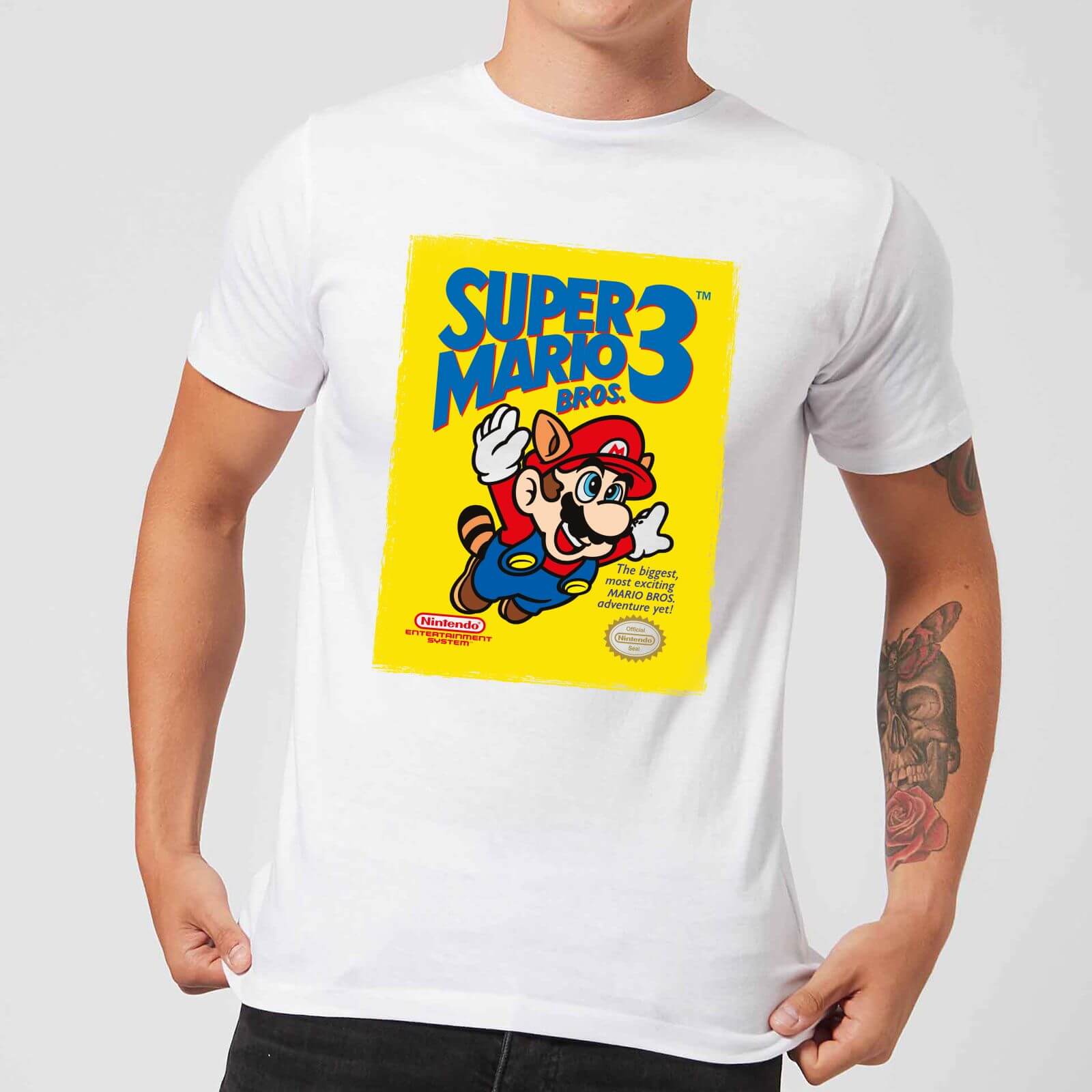 Nintendo Super Mario Bros 3 Men's T-Shirt - White - XL - White