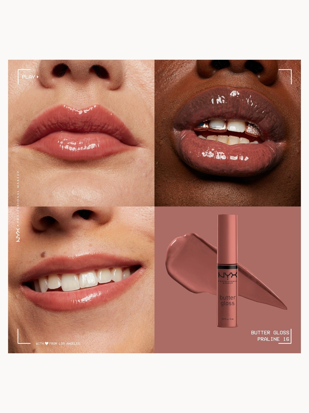 NYX Professional Makeup Butter Gloss (Various Shades) - Praline 4