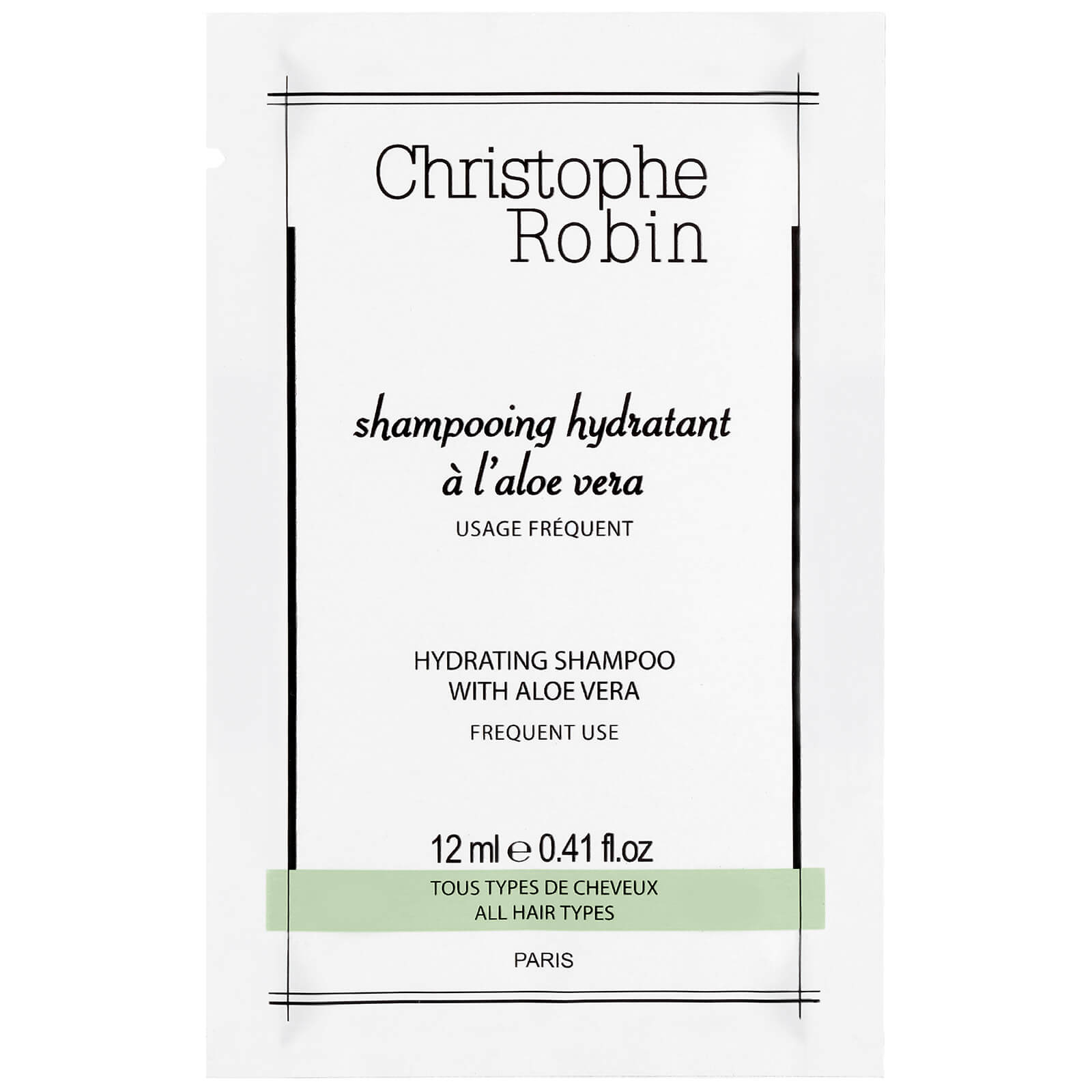 

Christophe Robin Hydrating Shampoo with Aloe Vera 12ml (Sample)