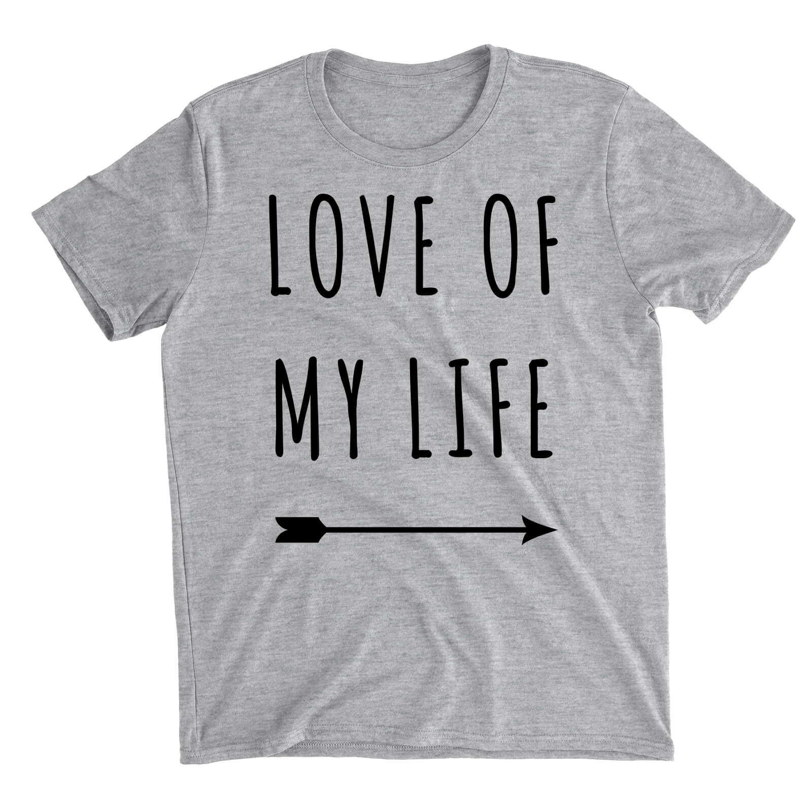 Love Of My Life Grey T-Shirt - S - Grey