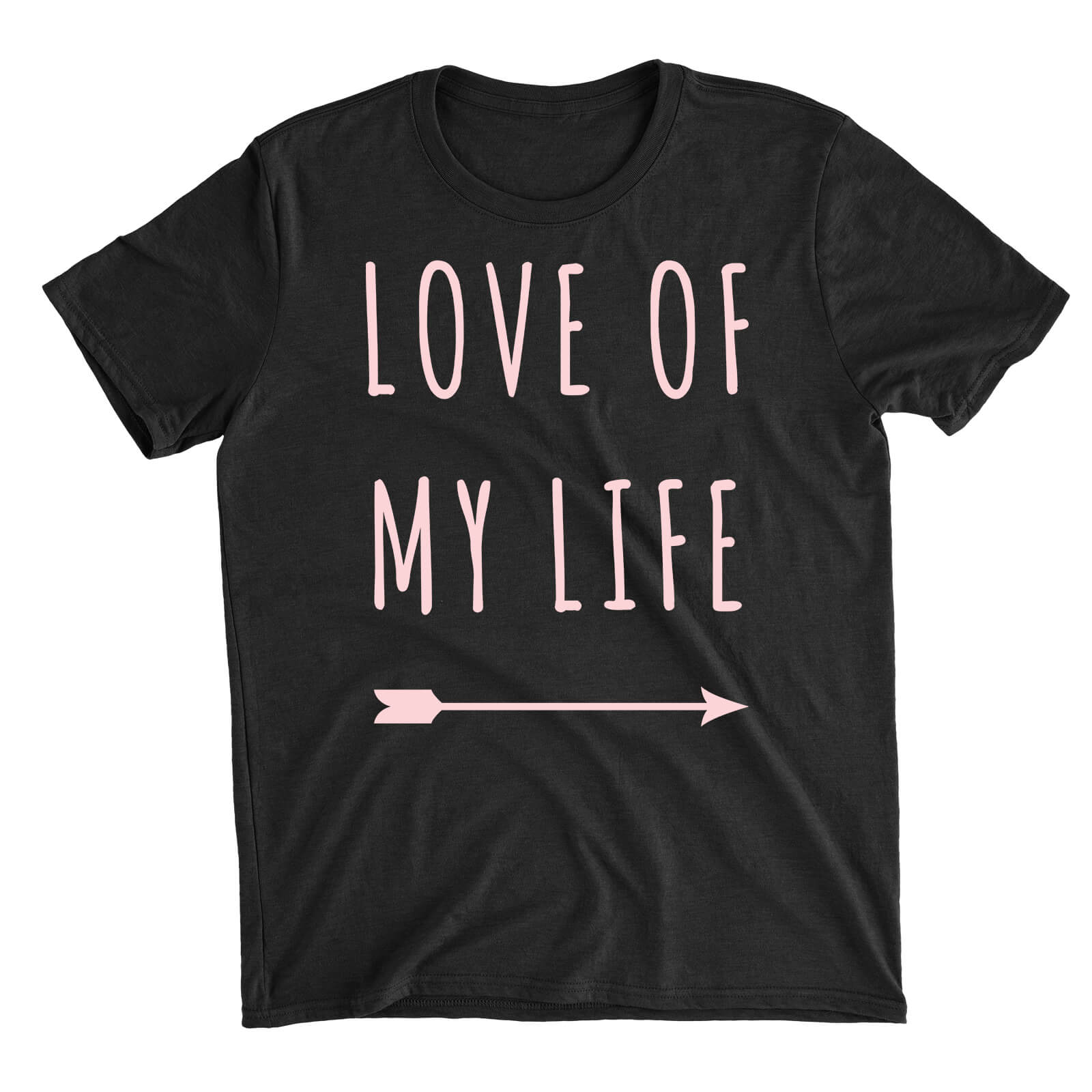 Love Of My Life Black T-Shirt - S - Black