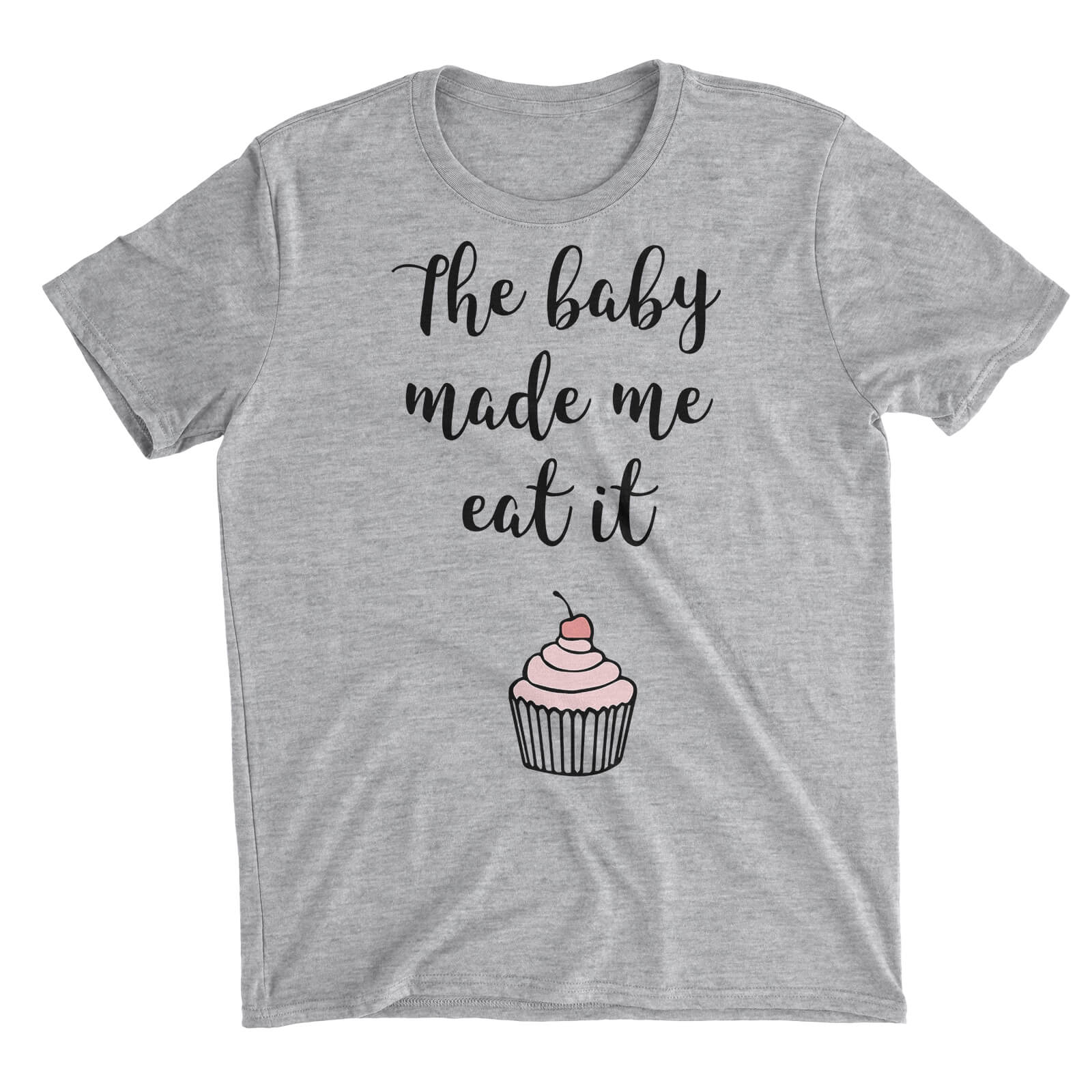 The Baby Made Me Eat It Grey T-Shirt - S - Grey