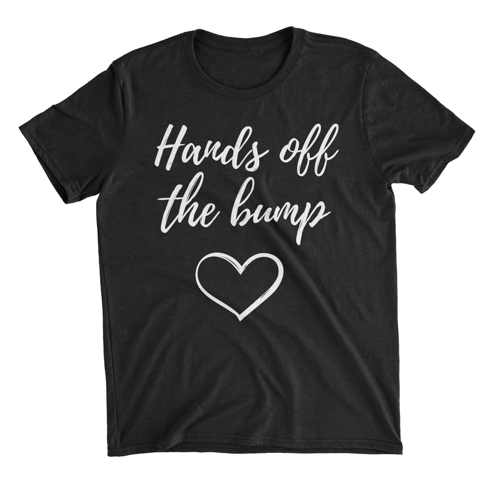 Hands Off The Bump Black T-Shirt - S - Black