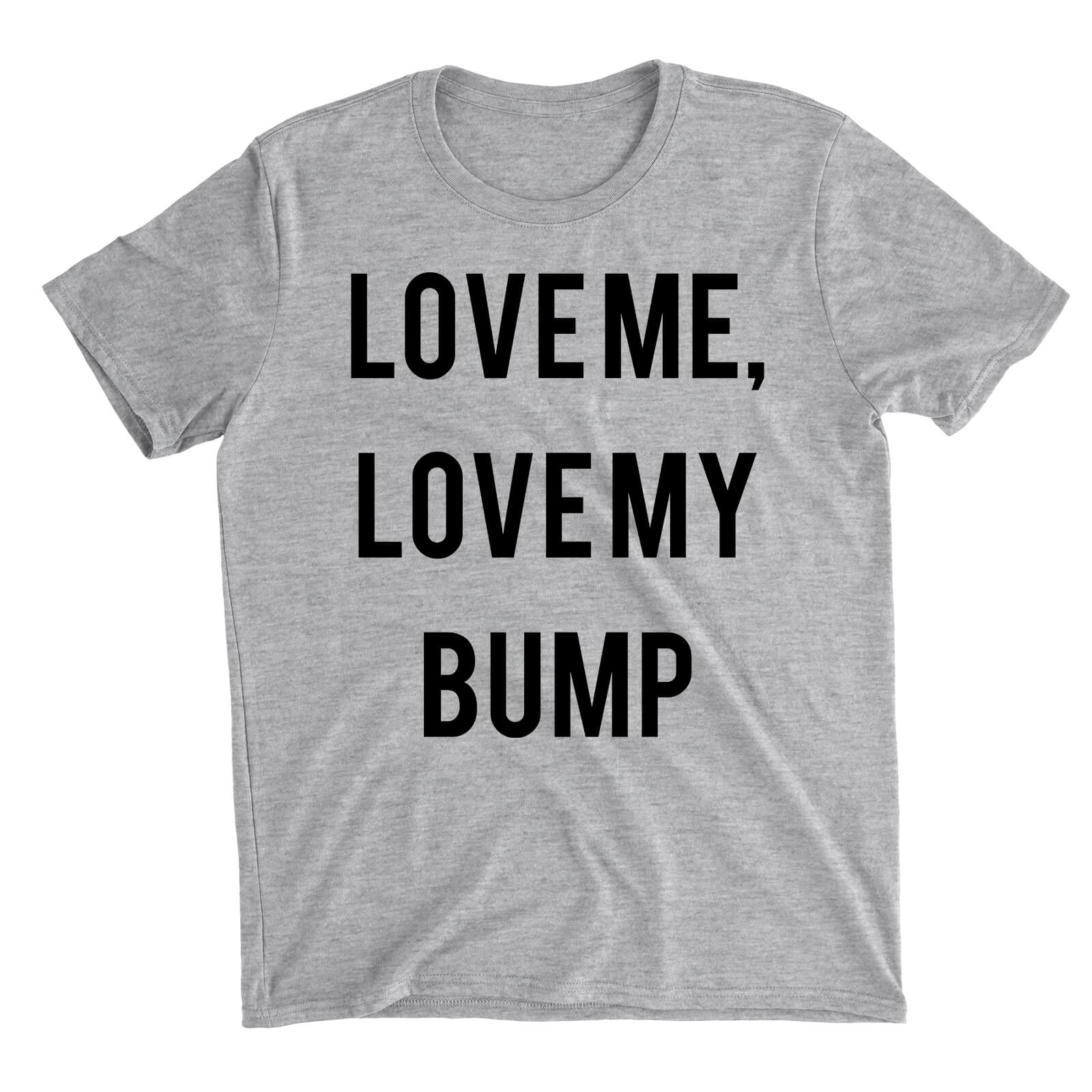 Love Me Love My Bump Grey T-Shirt - S - Grey