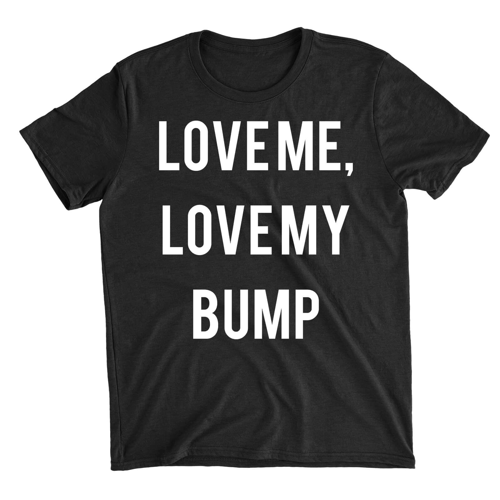 Love Me Love My Bump Black T-Shirt - S - Black