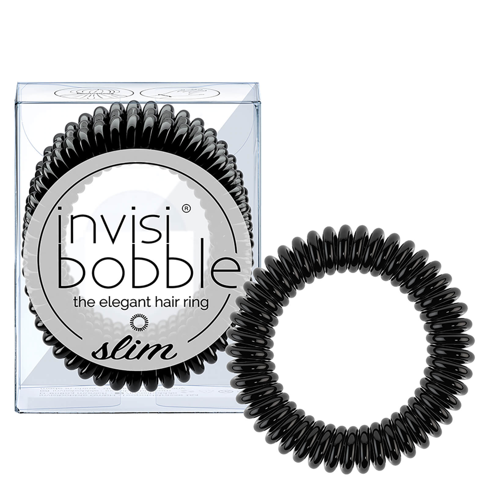 invisibobble Slim Hair Tie - True Black