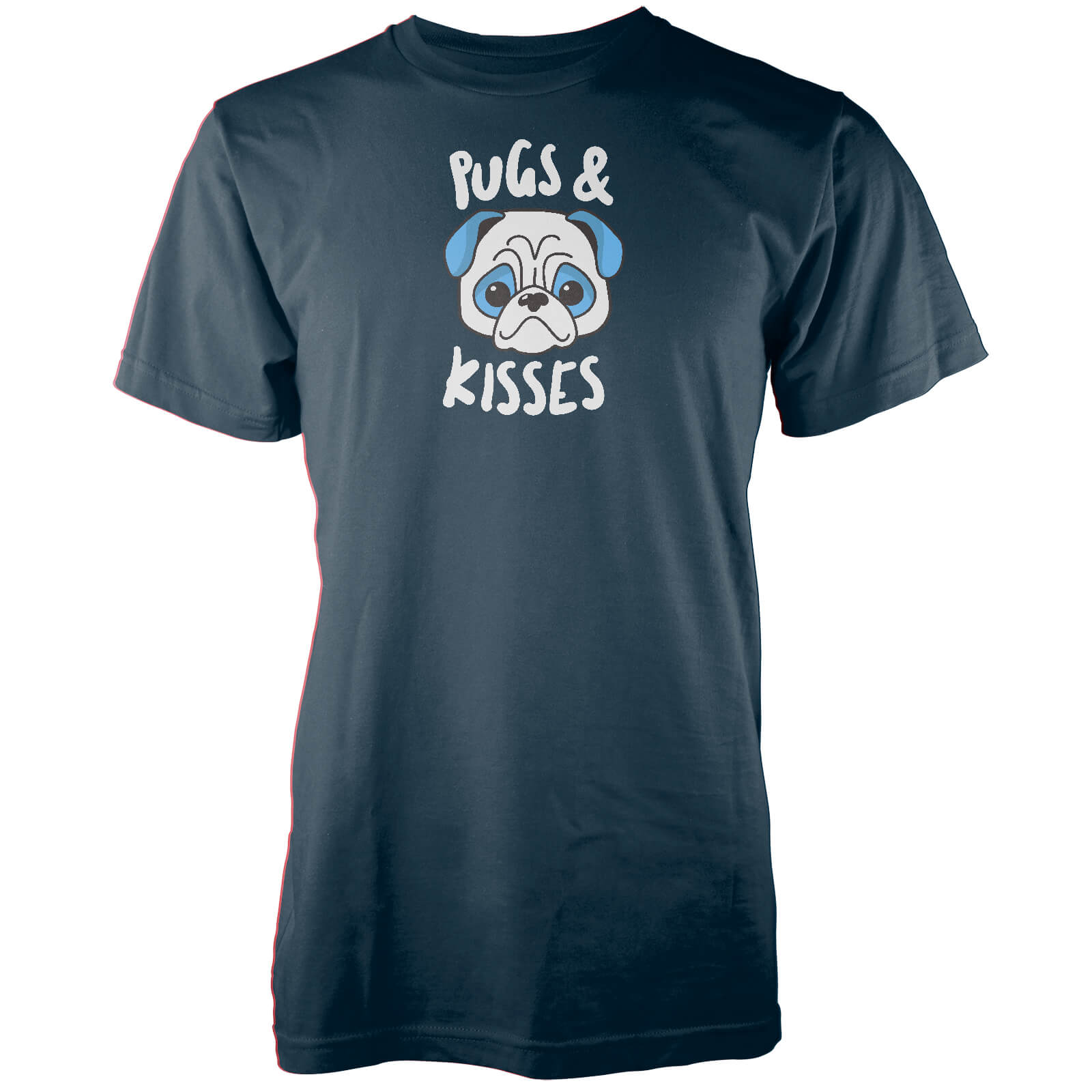 Pugs And Kisses Navy T-Shirt - S - Navy