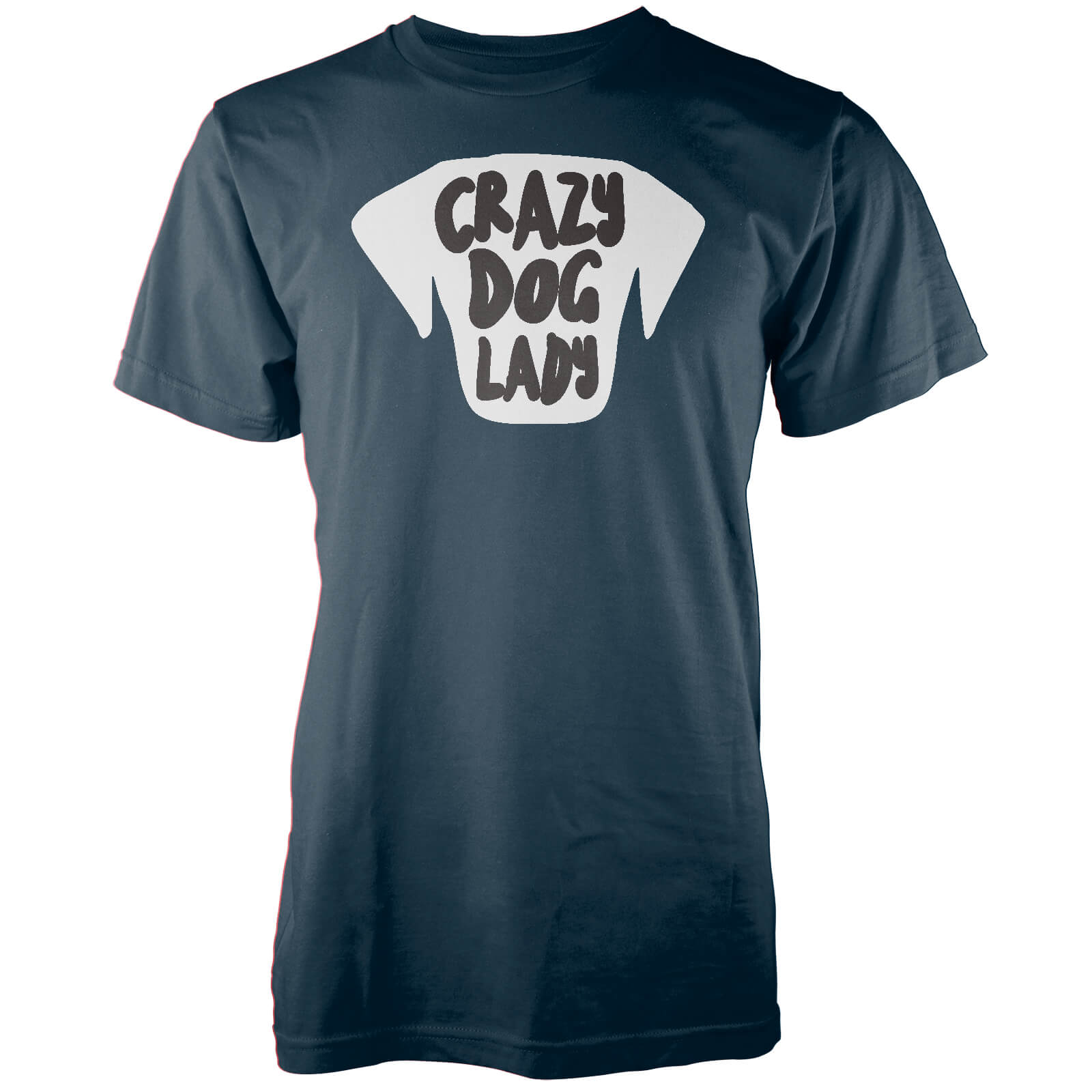 Crazy Dog Lady Navy T-Shirt - S - Navy