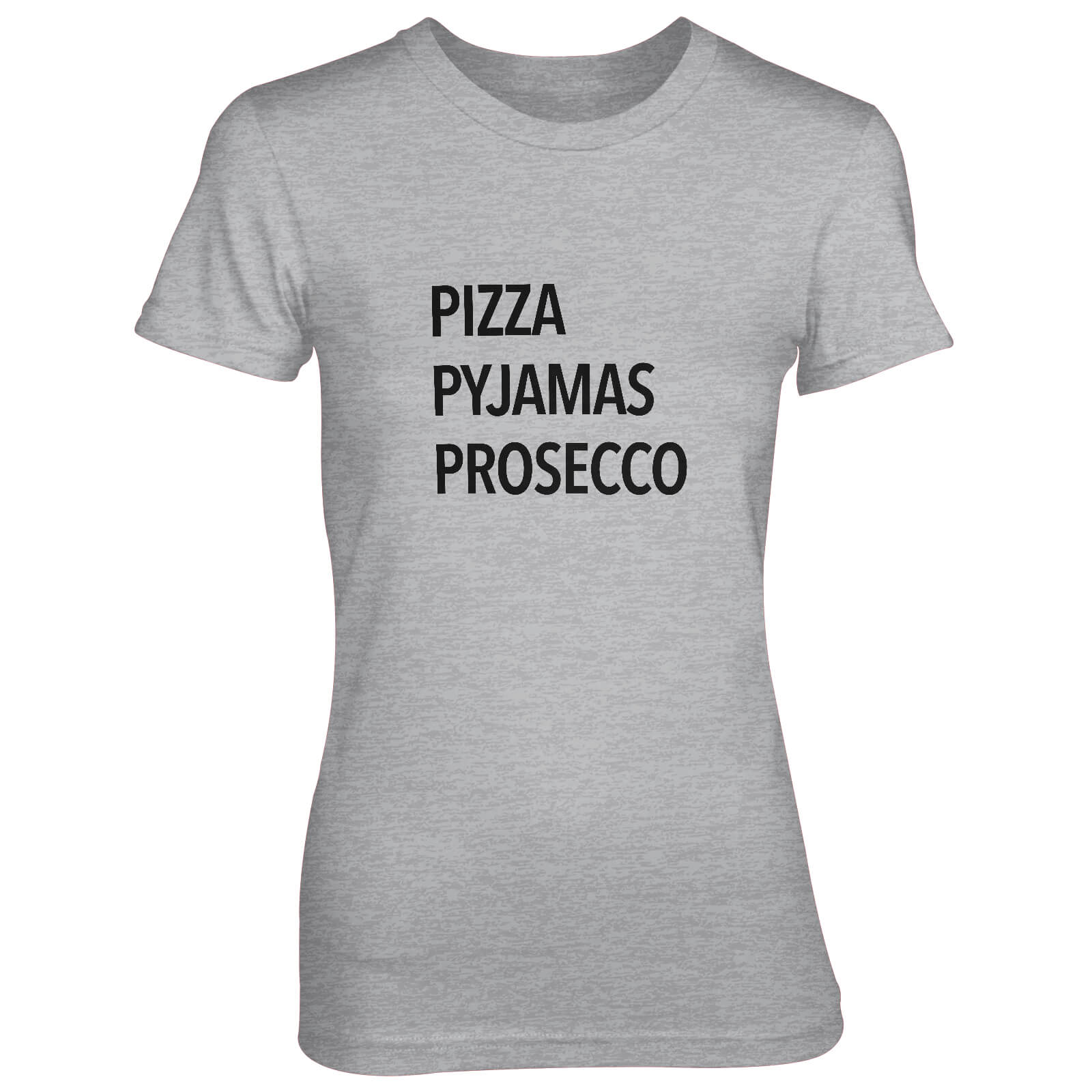 Pizza Pyjamas Prosecco Women's Grey T-Shirt - S - Grey