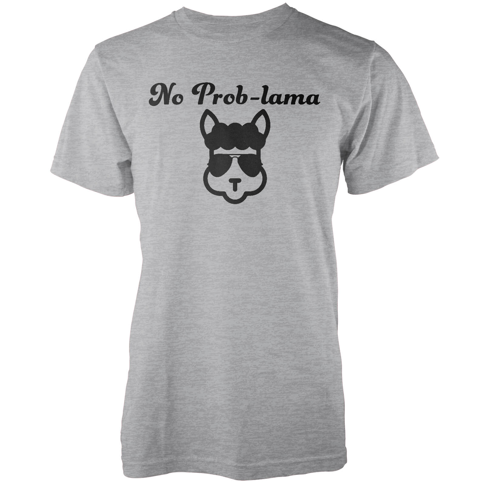 No Prob-Lama Grey T-Shirt - M - Grey