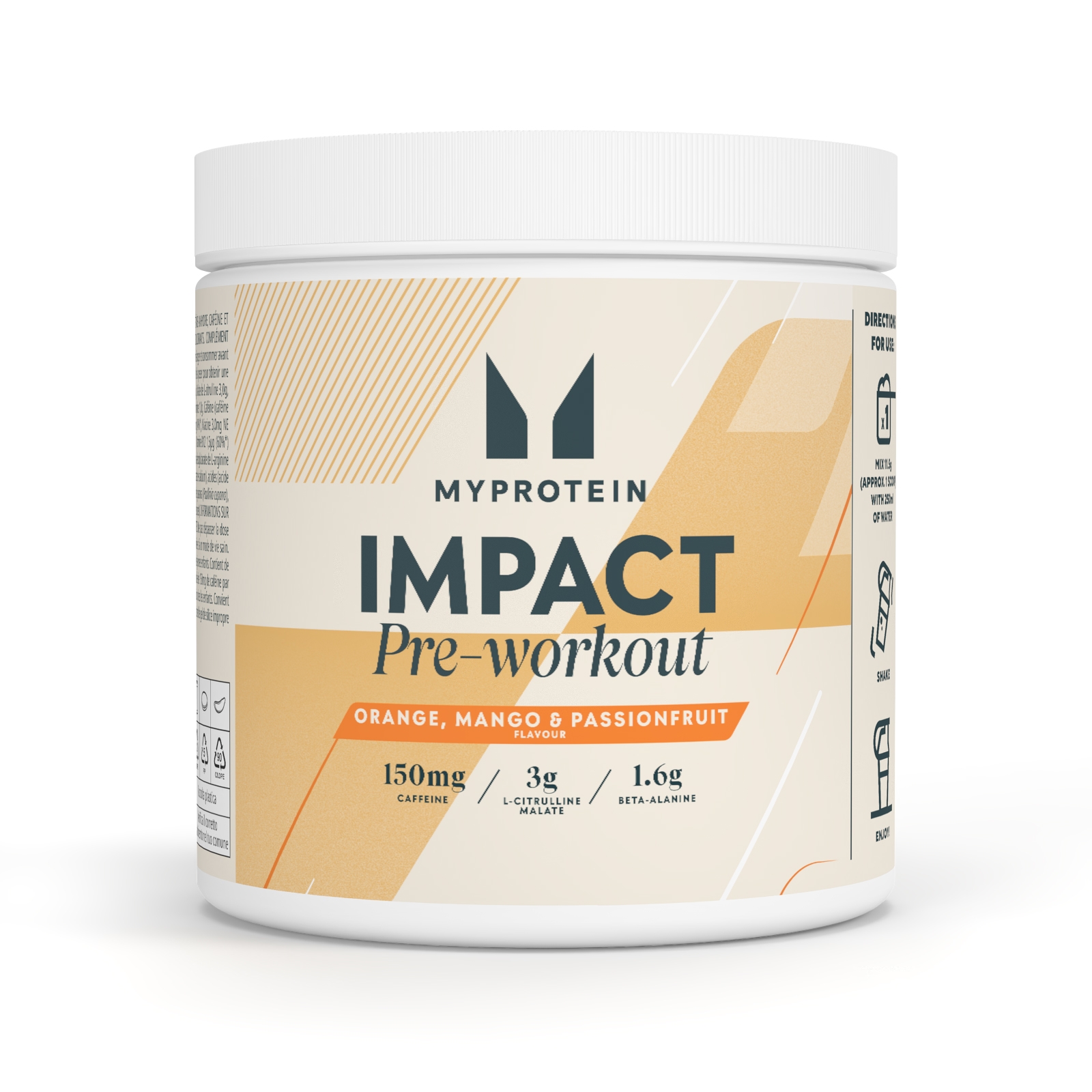 Image of Miscela Pre-Workout - 500G - 43porzioni - Orange Mango Passionfruit