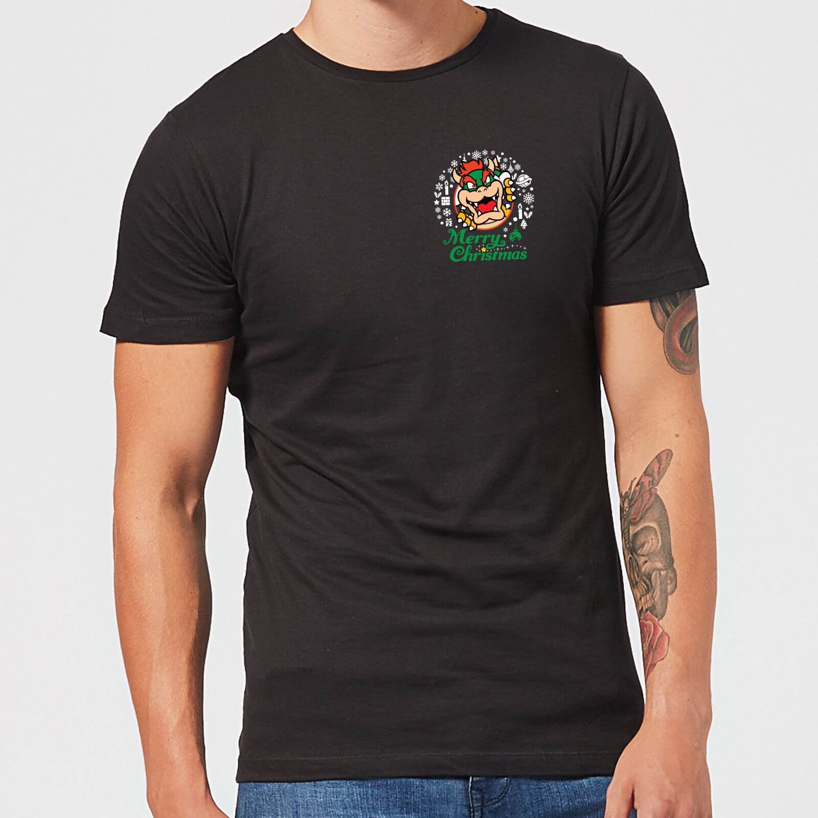 

T-Shirt Homme Mario Ho Ho Ho It's A Me - Super Mario Nintendo - Gris - XL - Noir