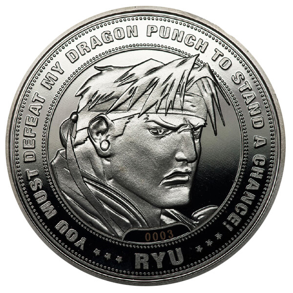 Image of Street Fighter 'Ryu' Collector's Limited Edition Coin: Silver Variant