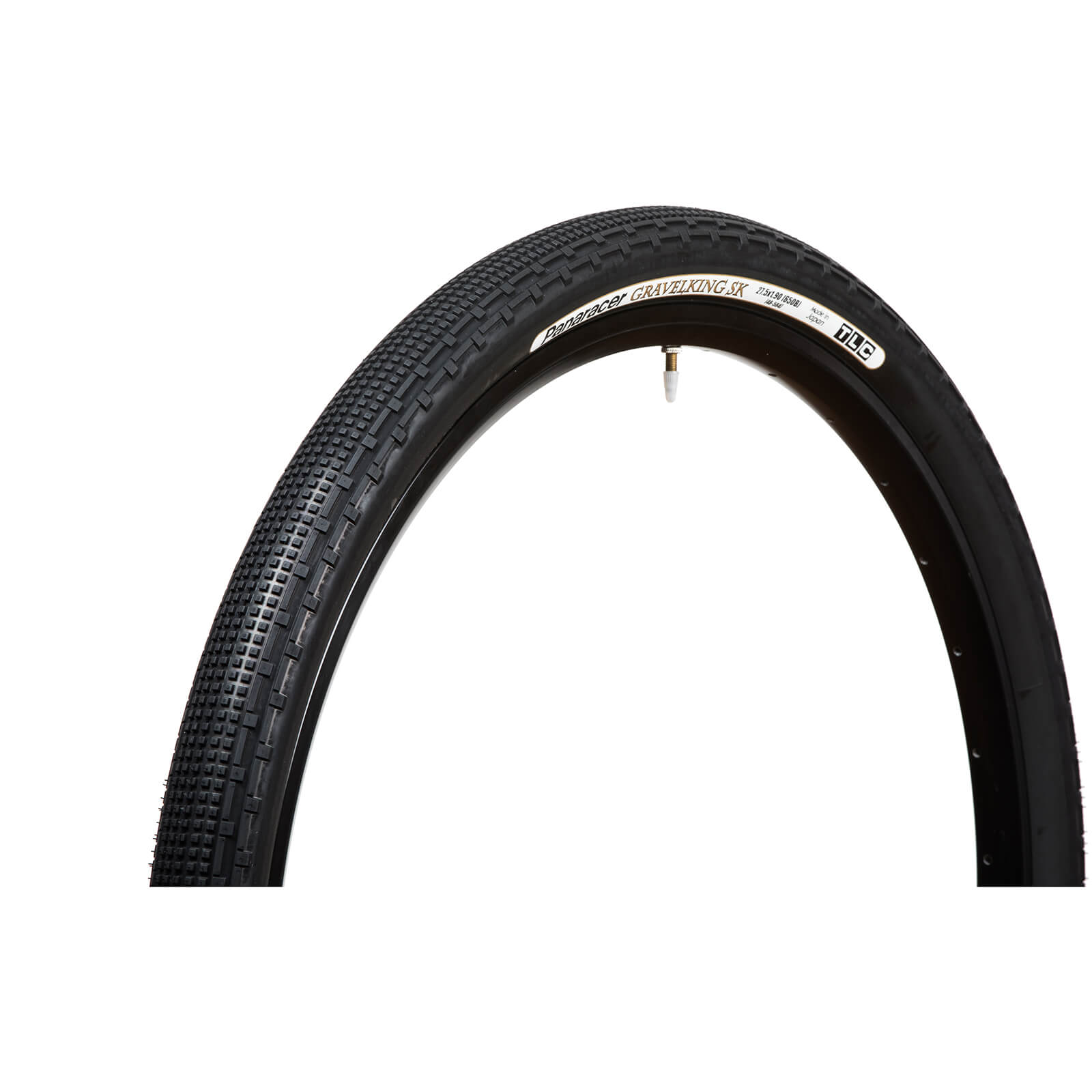 Panaracer Gravel King SK Tubeless Compatible Clincher Tire - 27.5in x 1.90in - Black