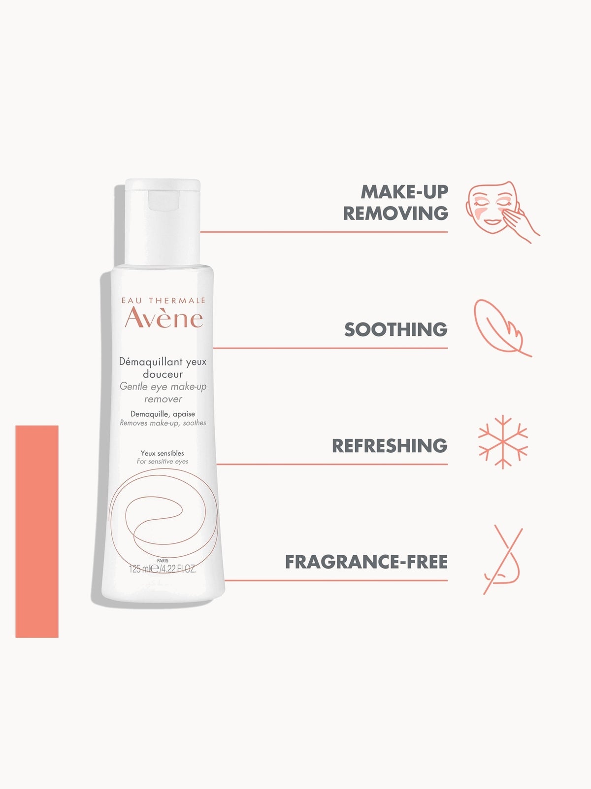 Avène Gentle Eye Make-Up Remover for Sensitive Skin 125ml 3