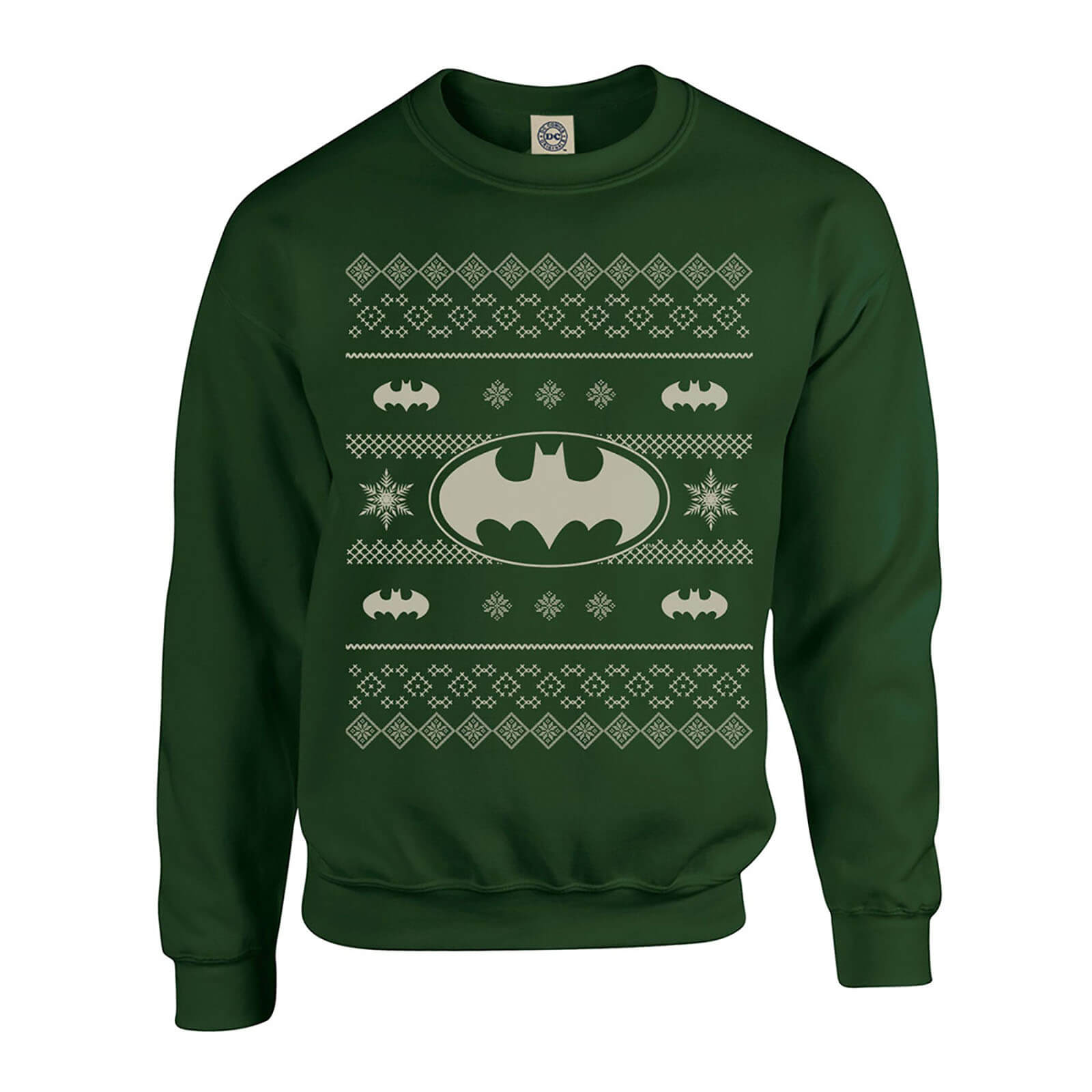 DC Comics Originals Batman Knit Green Christmas Sweater - S