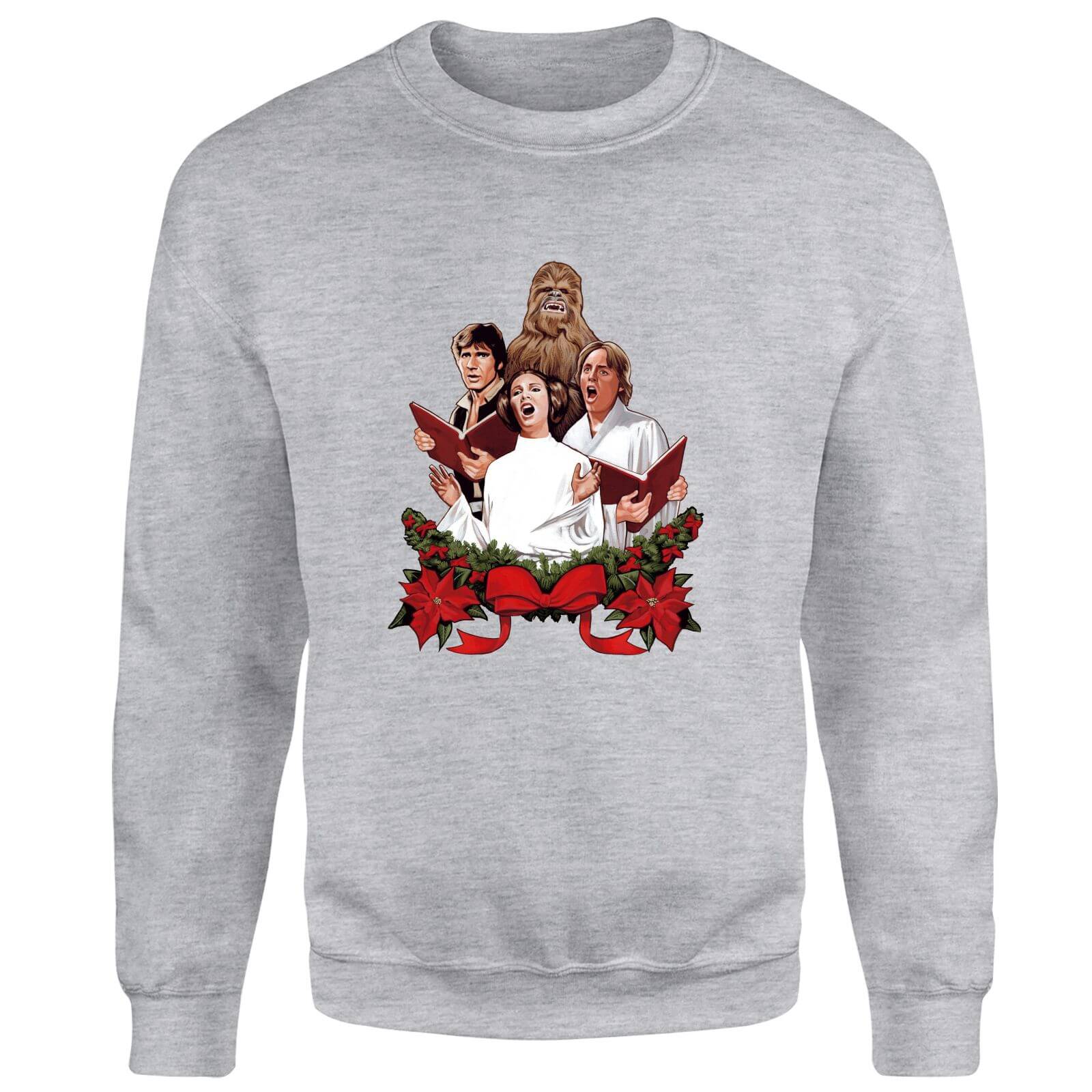 Star Wars Jedi Carols Grey Maglione Natalizio - S