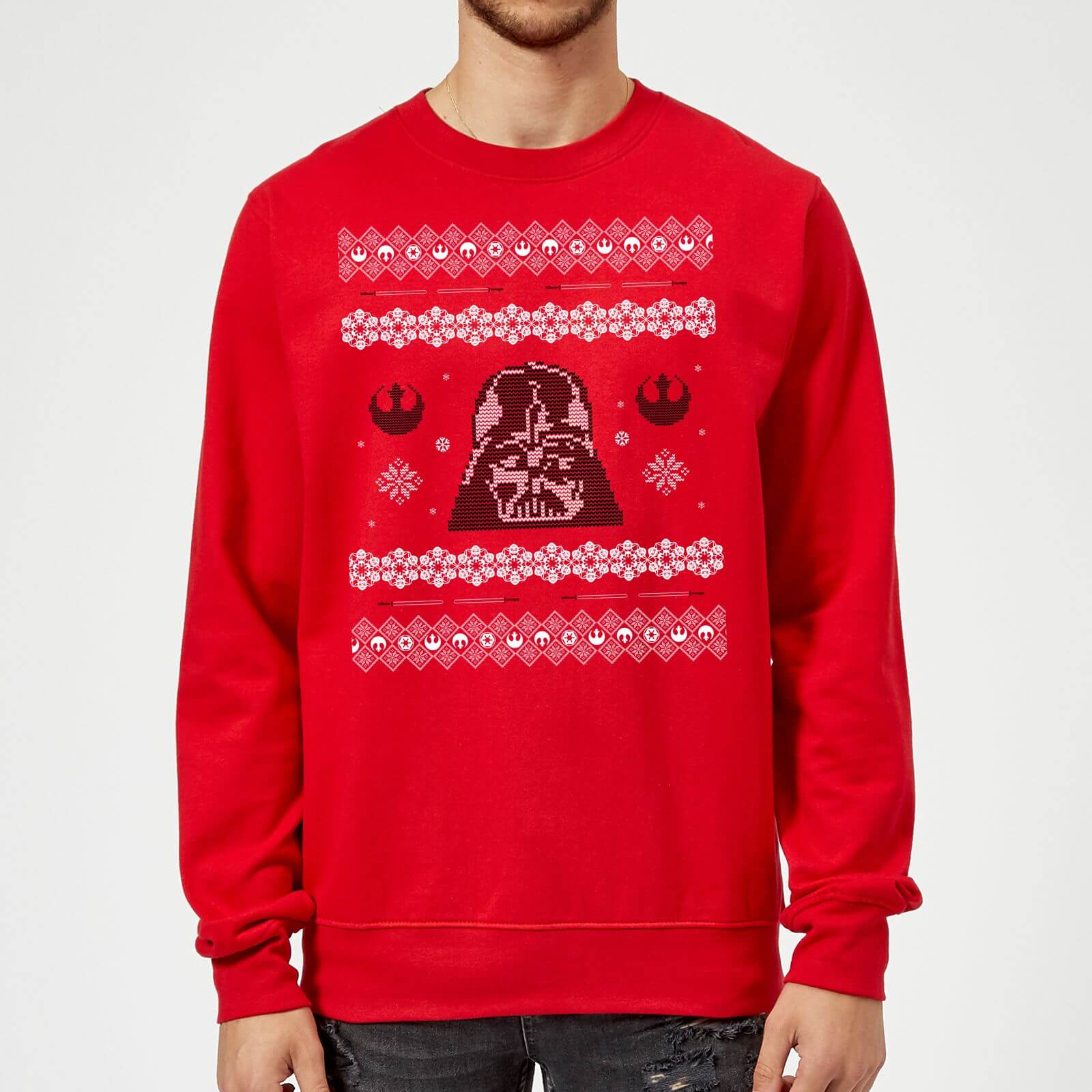 

Star Wars Darth Vader Christmas Knit Rosso Maglione Natalizio - S