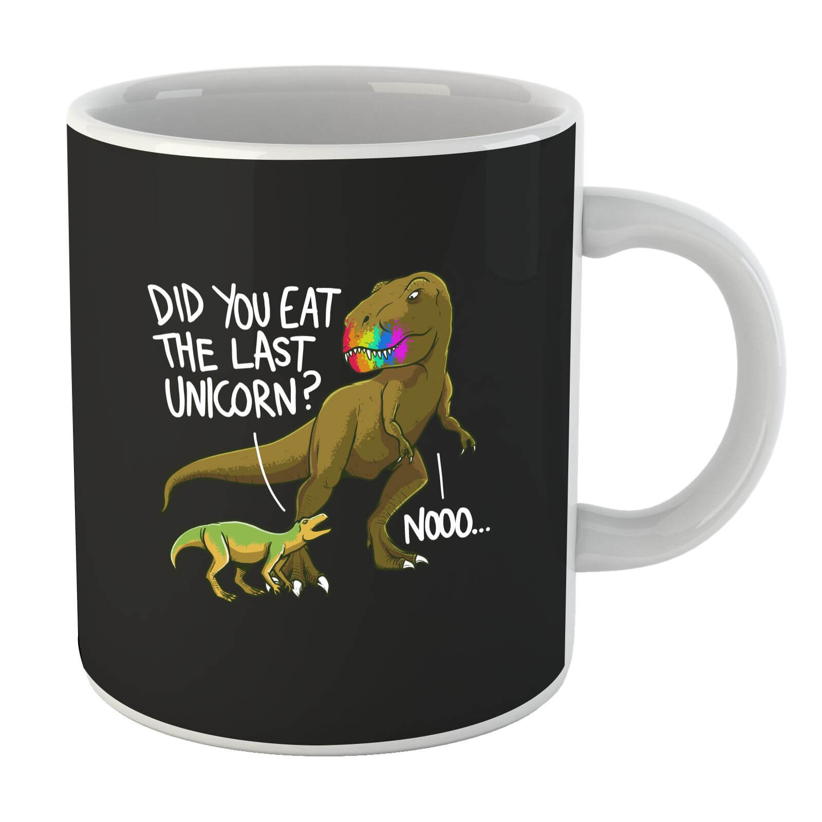 Dinosaur Unicorn (white) Mug