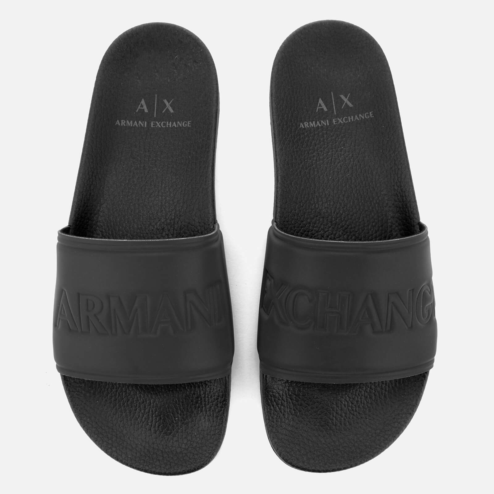 armani exchange men's slides