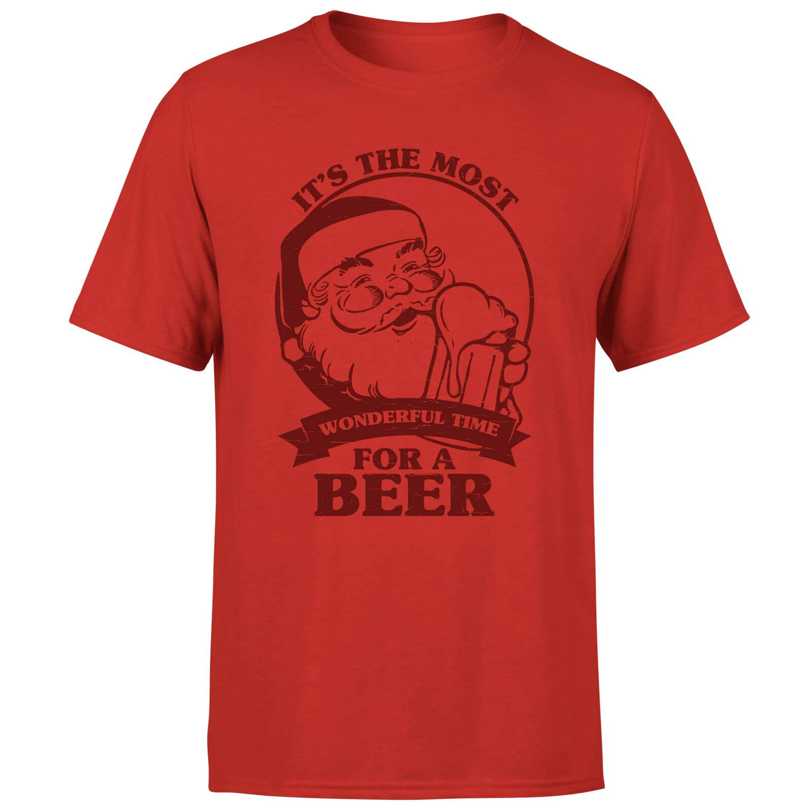 The Most Wonderful Time For A Beer T-Shirt - Red - S