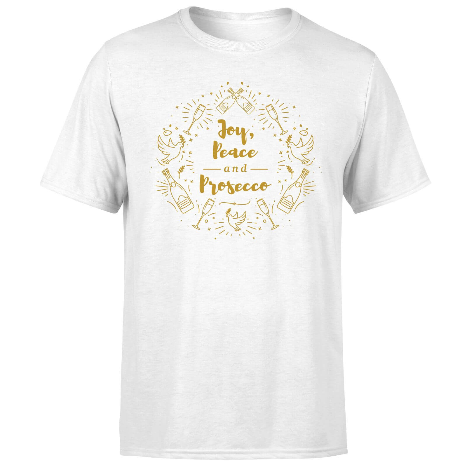 Joy, Peace And Prosecco T-Shirt - White - S - White