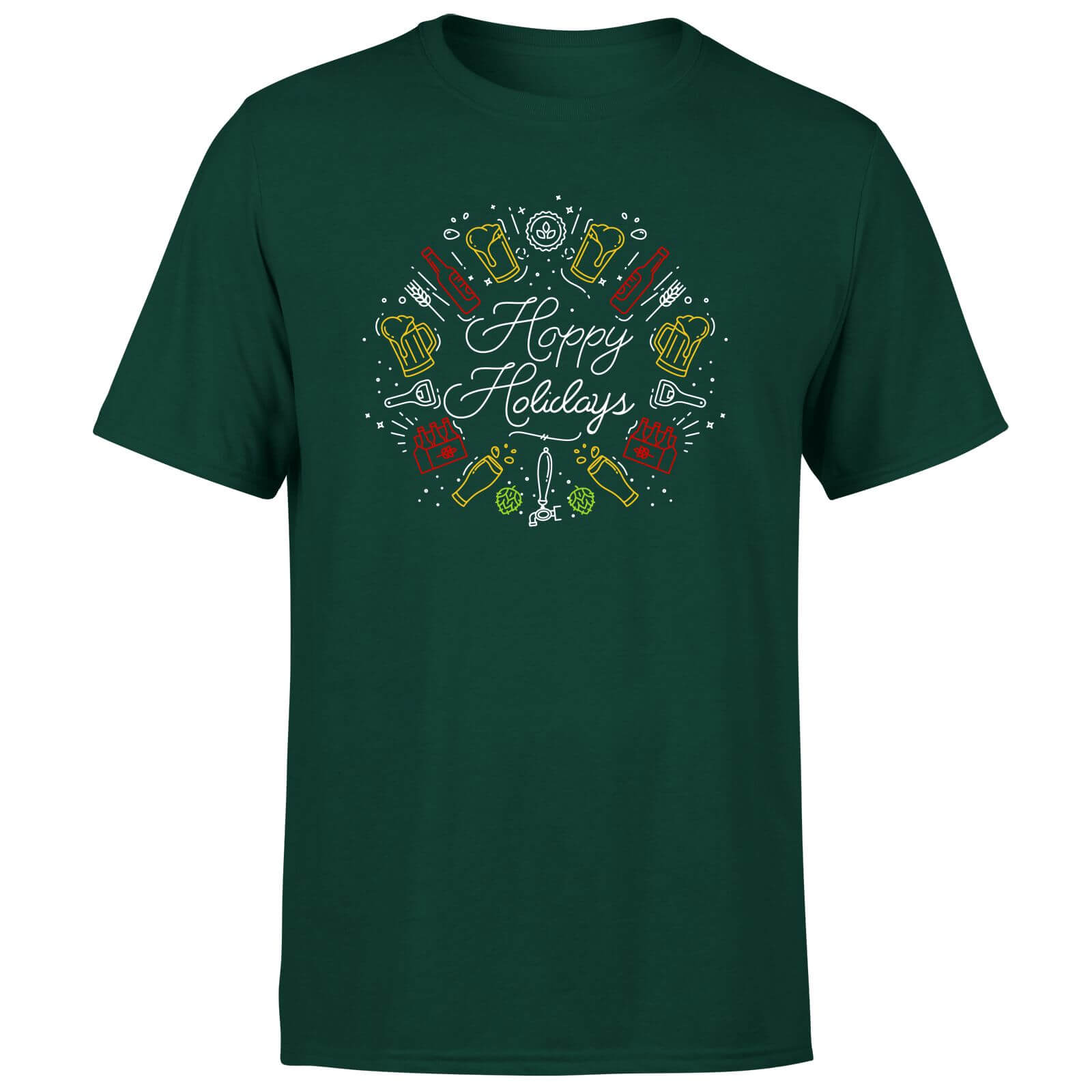 Hoppy Holidays T-Shirt - Forest Green - S - Forest Green