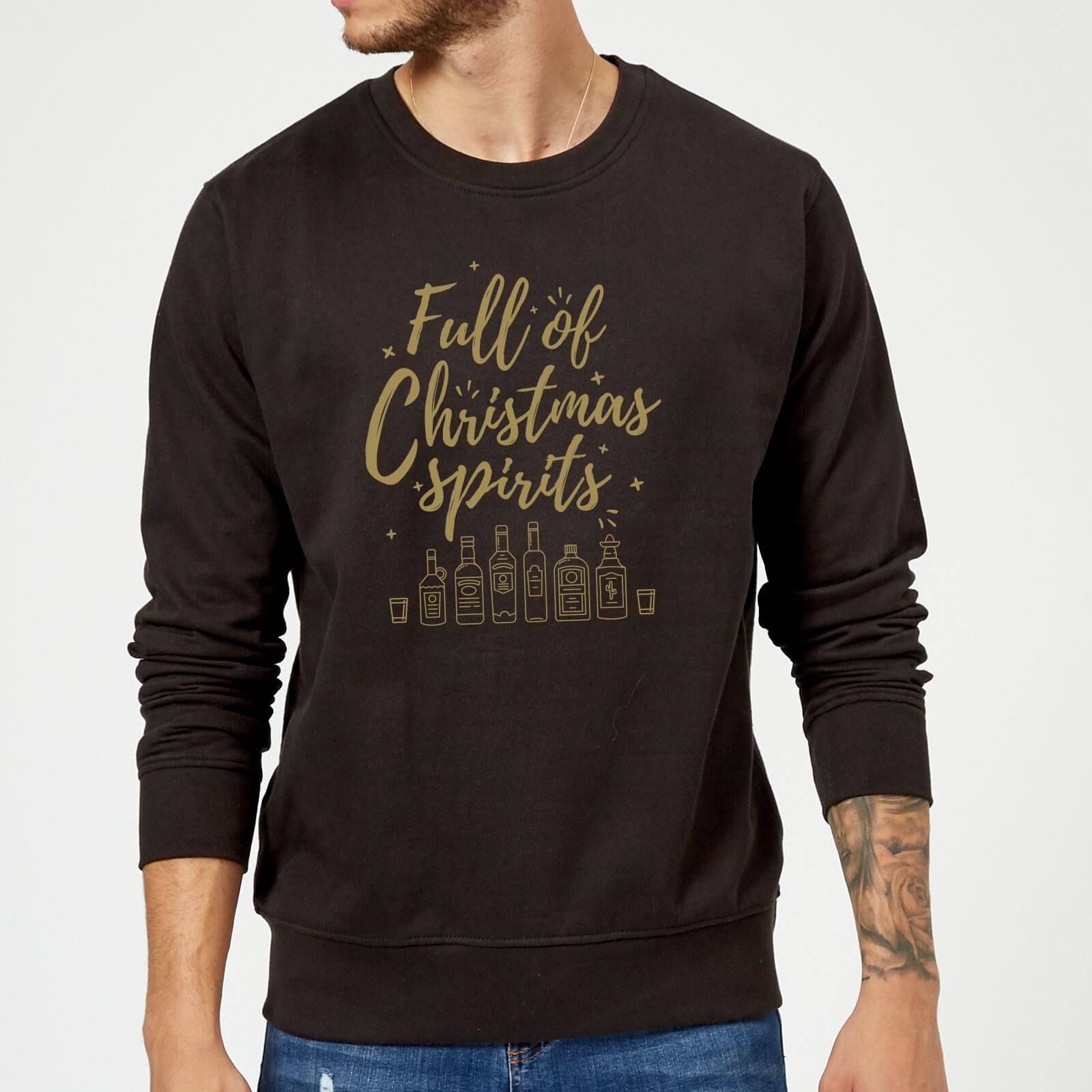 Full Of Christmas Spirits Sweatshirt - Black - S