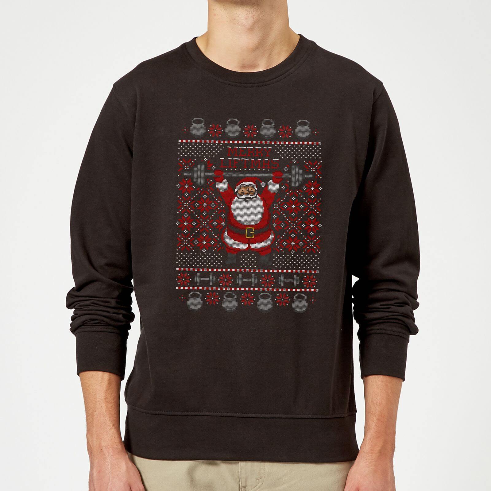 Merry Liftmas Sweatshirt - Black - S