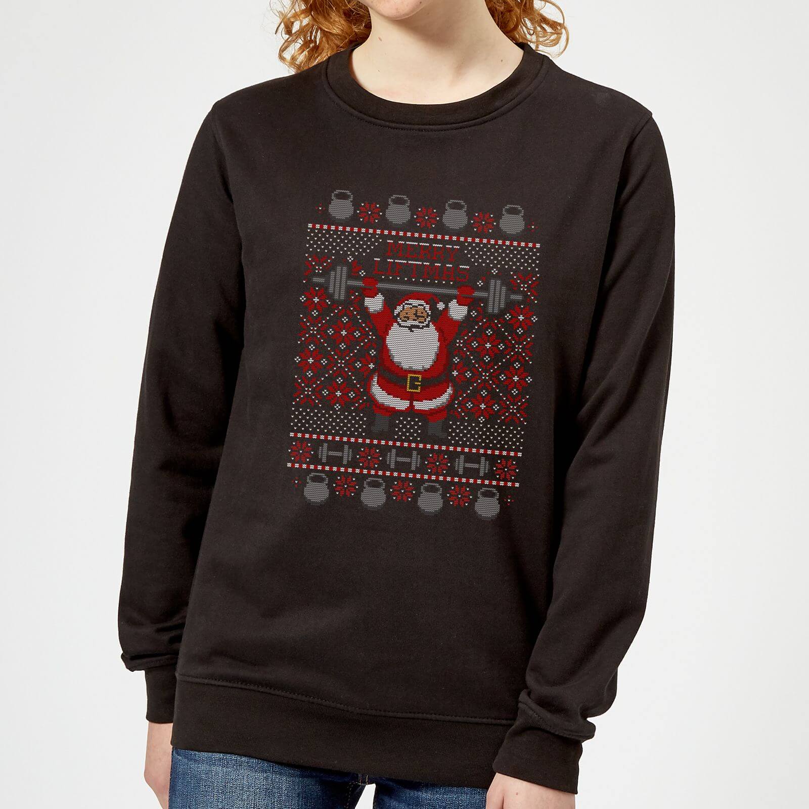 Merry Liftmas Women's Sweatshirt - Black - XS