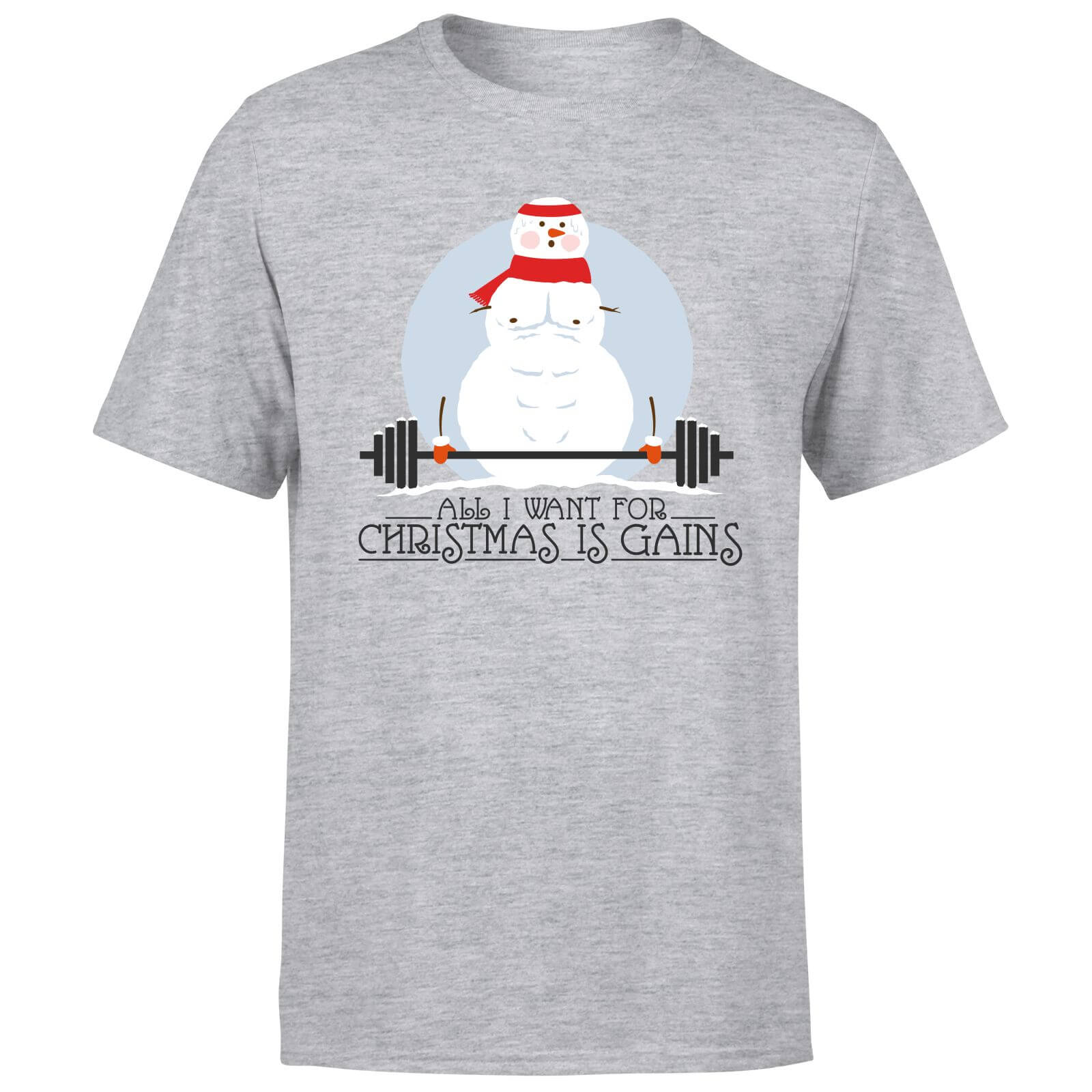 All I Want For Christmas Is Gains T-Shirt - Grey - S