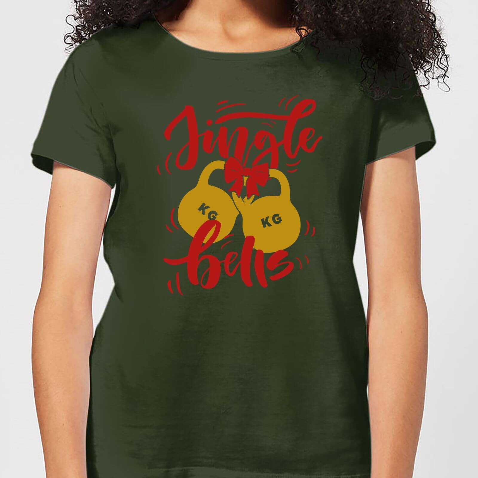Jingle (Kettle) Bells Women's T-Shirt - Forest Green - S - Forest Green