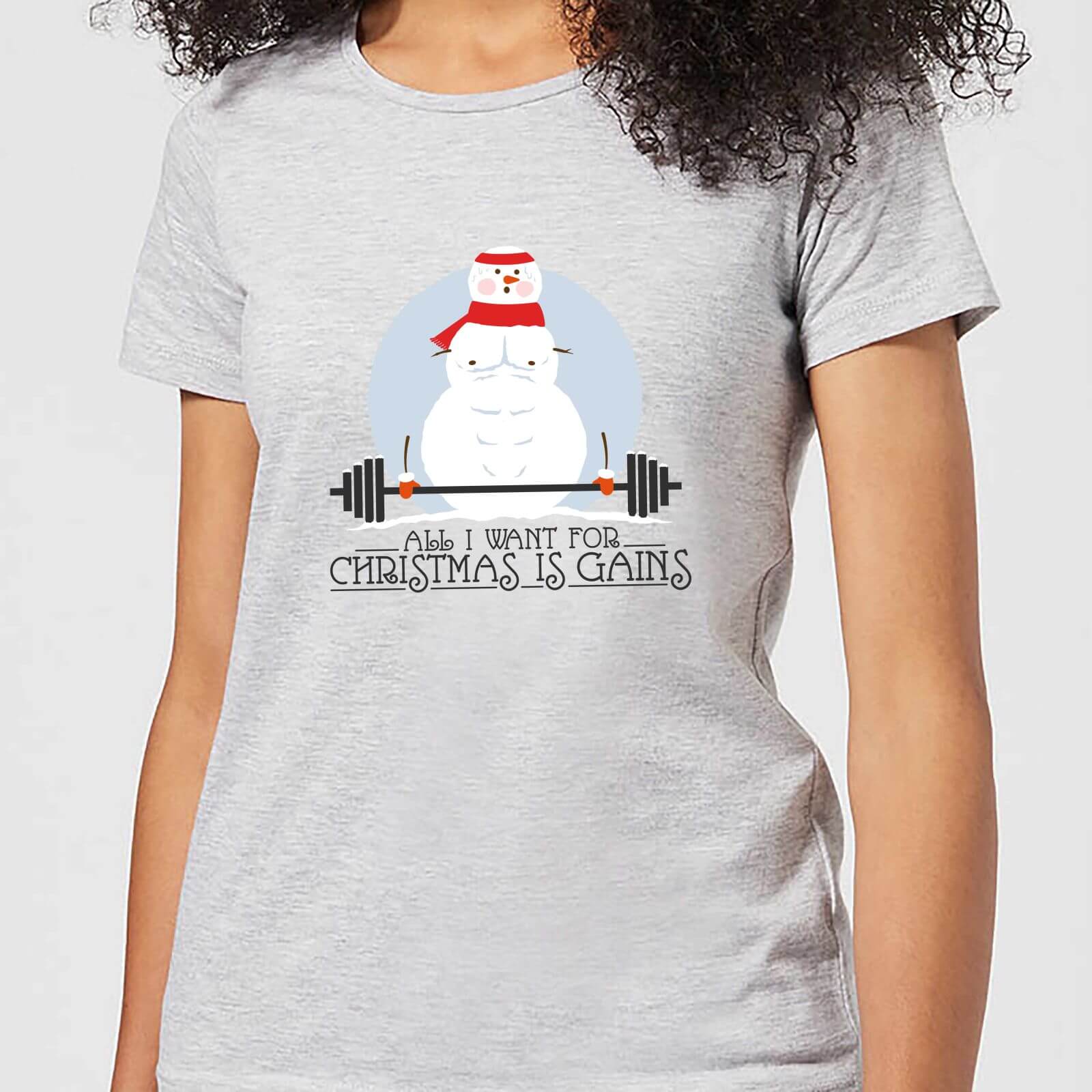 All I Want For Christmas Is Gains Women's T-Shirt - Grey - 3XL - Gris