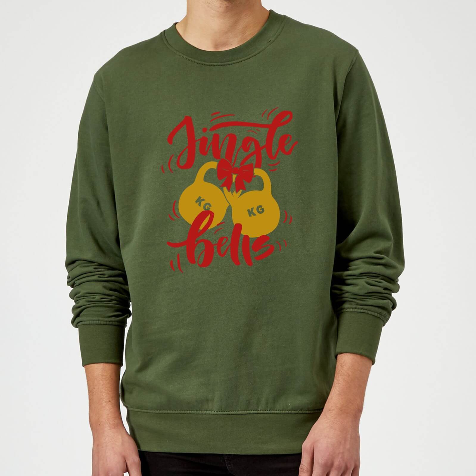 Jingle (Kettle) Bells Sweatshirt - Forest Green - M