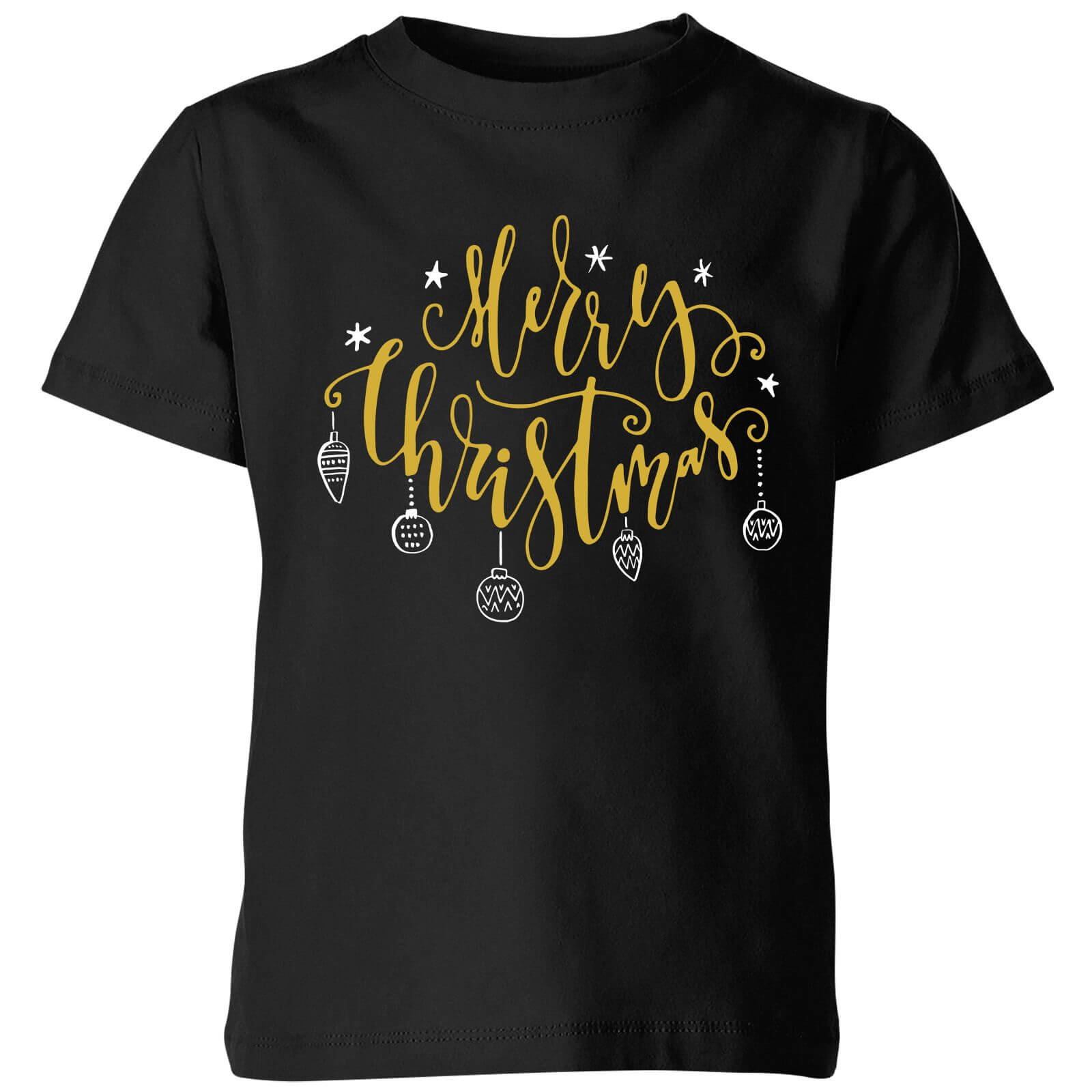 Merry Christmas Kids' T-Shirt - Black - 3-4 Years - Black