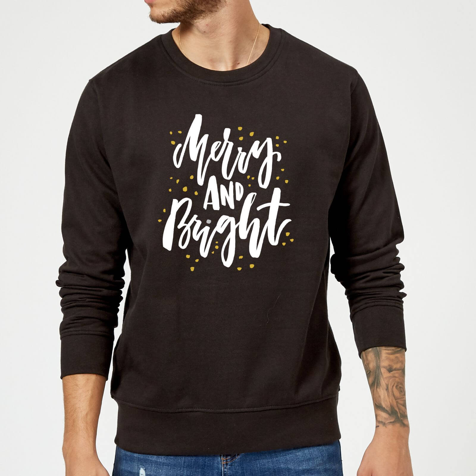 Merry and Bright Sweatshirt - Black - L - Black