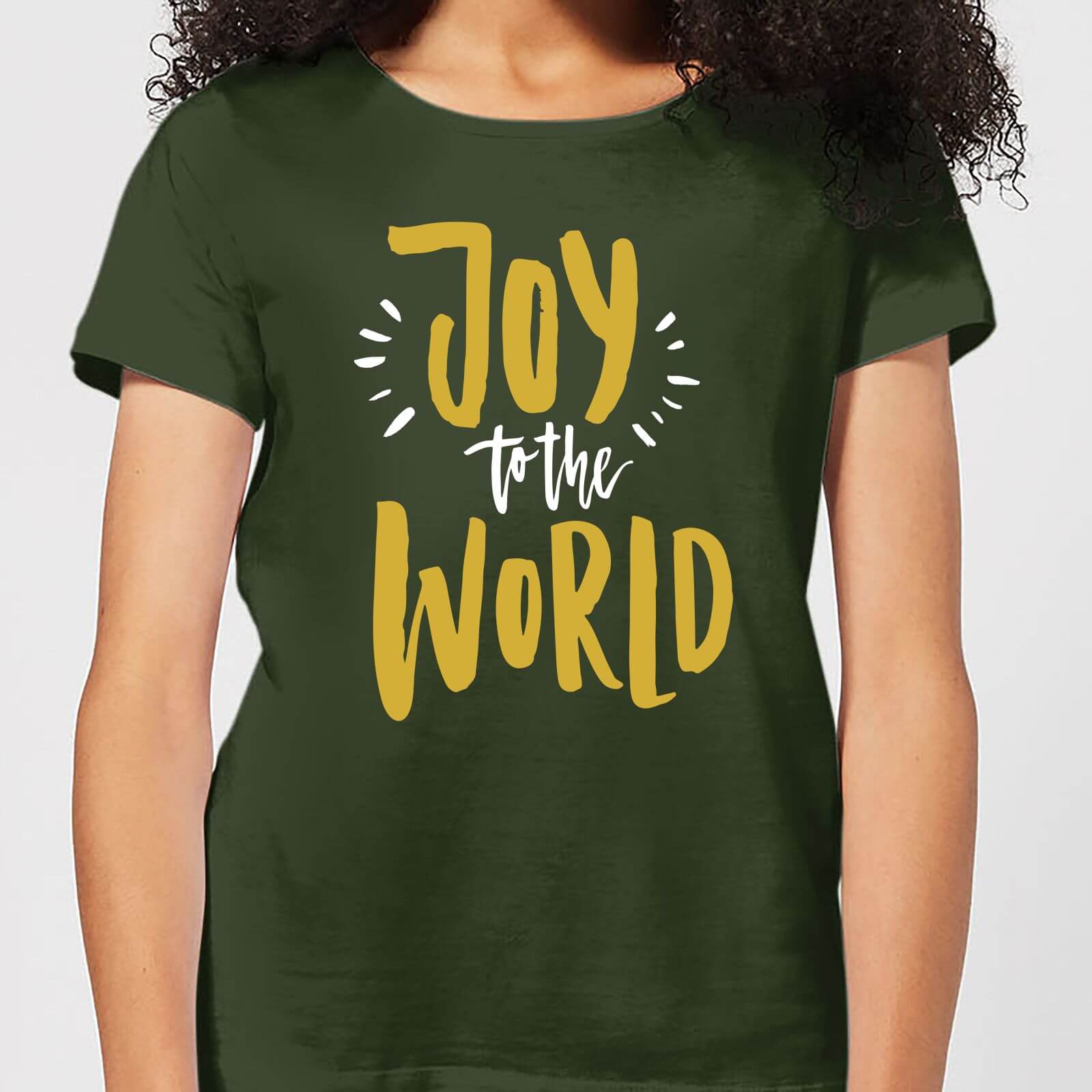 Joy to the World Women's T-Shirt - Forest Green - S - Forest Green