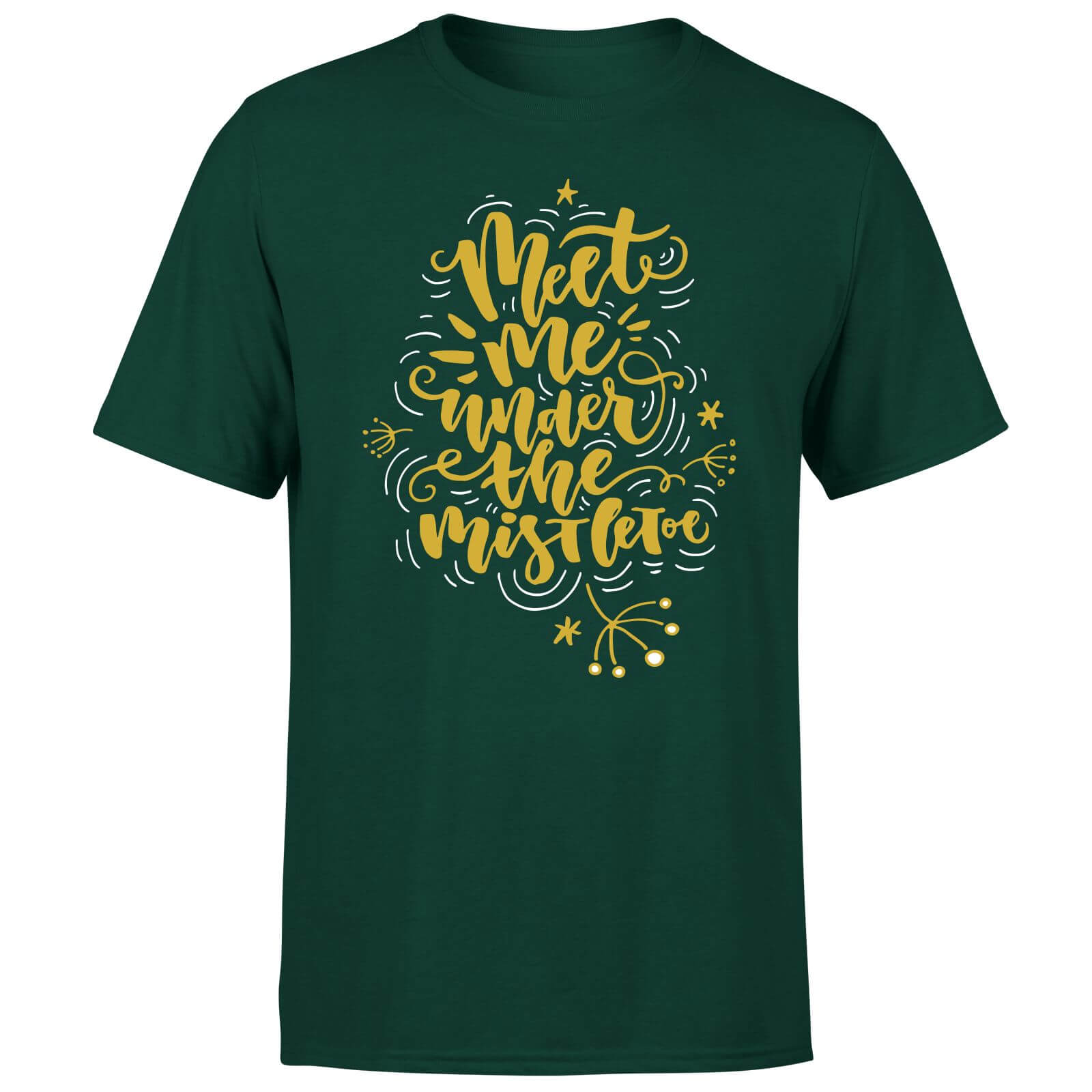 Meet Me Under The Mistletoe T-Shirt - Forest Green - S - Forest Green