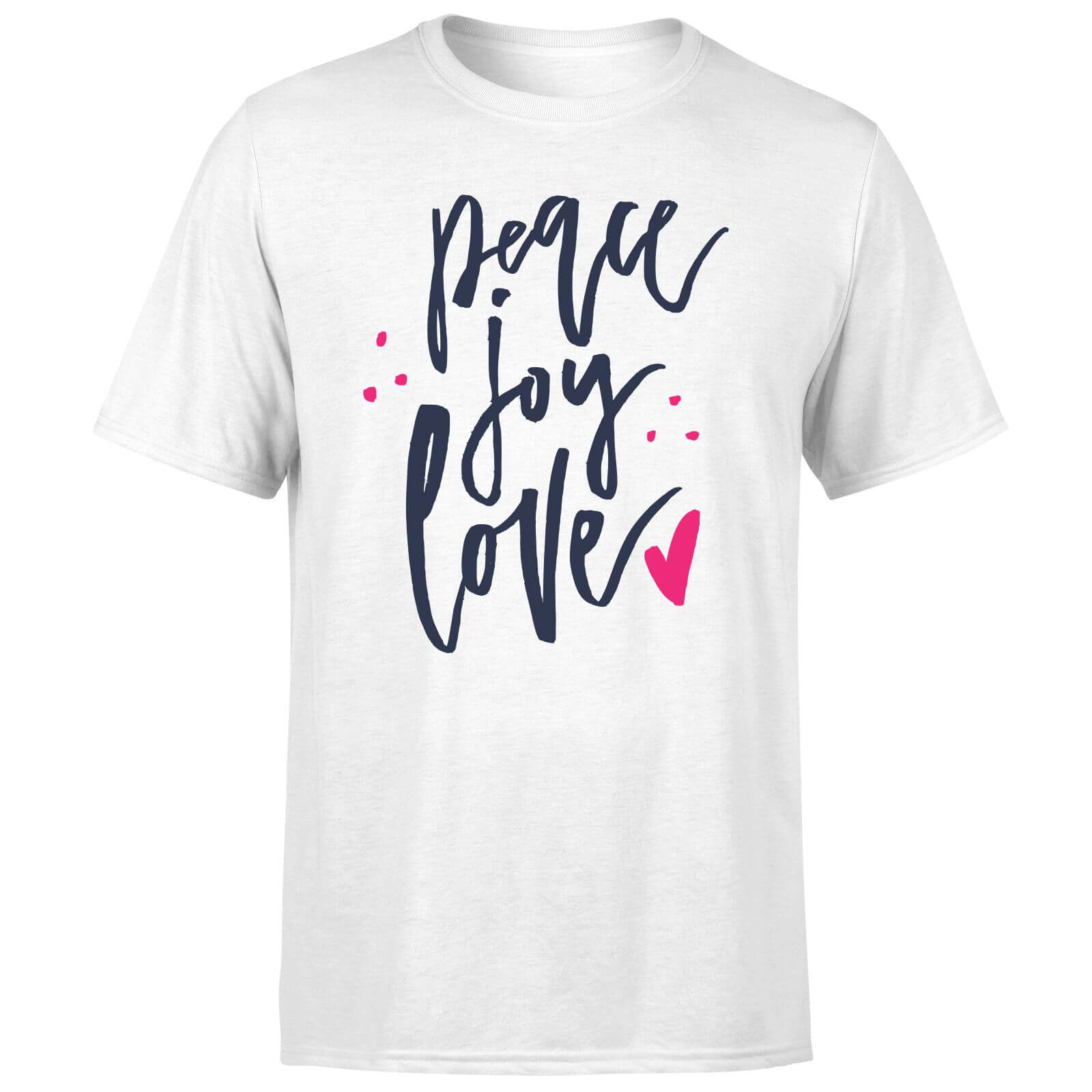 Peace Joy Love T-Shirt - White - S - White