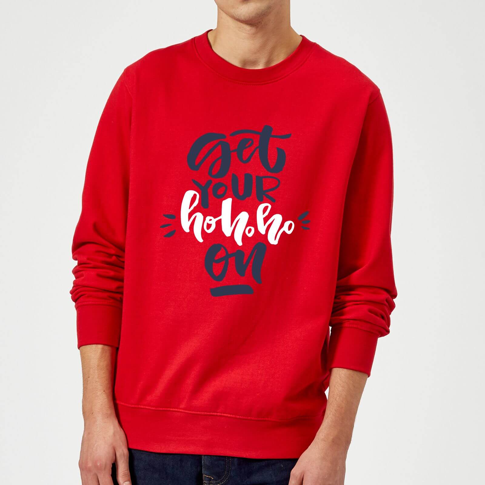 Get your Ho Ho Ho On Sweatshirt - Red - M - Red