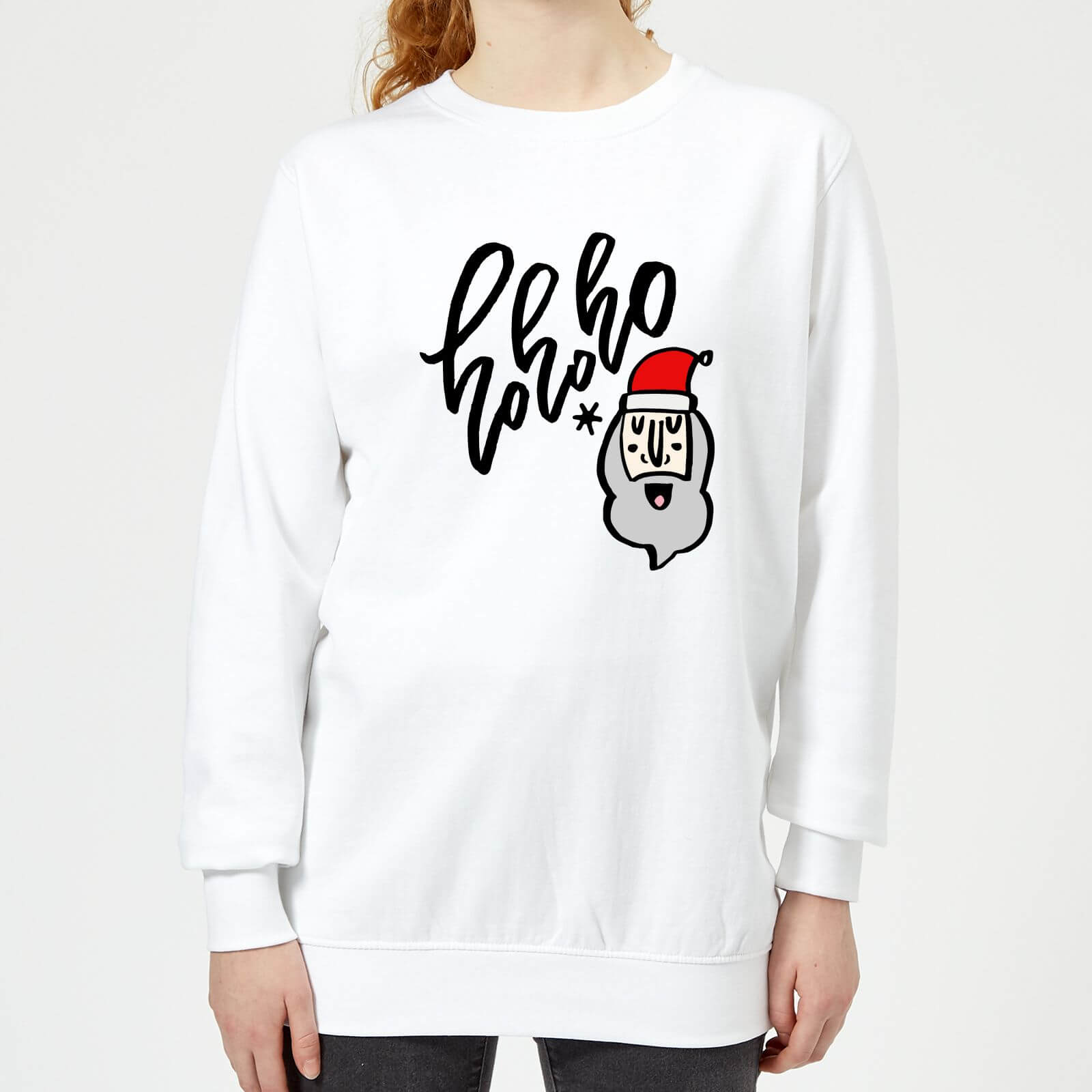 Ho Ho Ho Women's Sweatshirt - White - XS - White