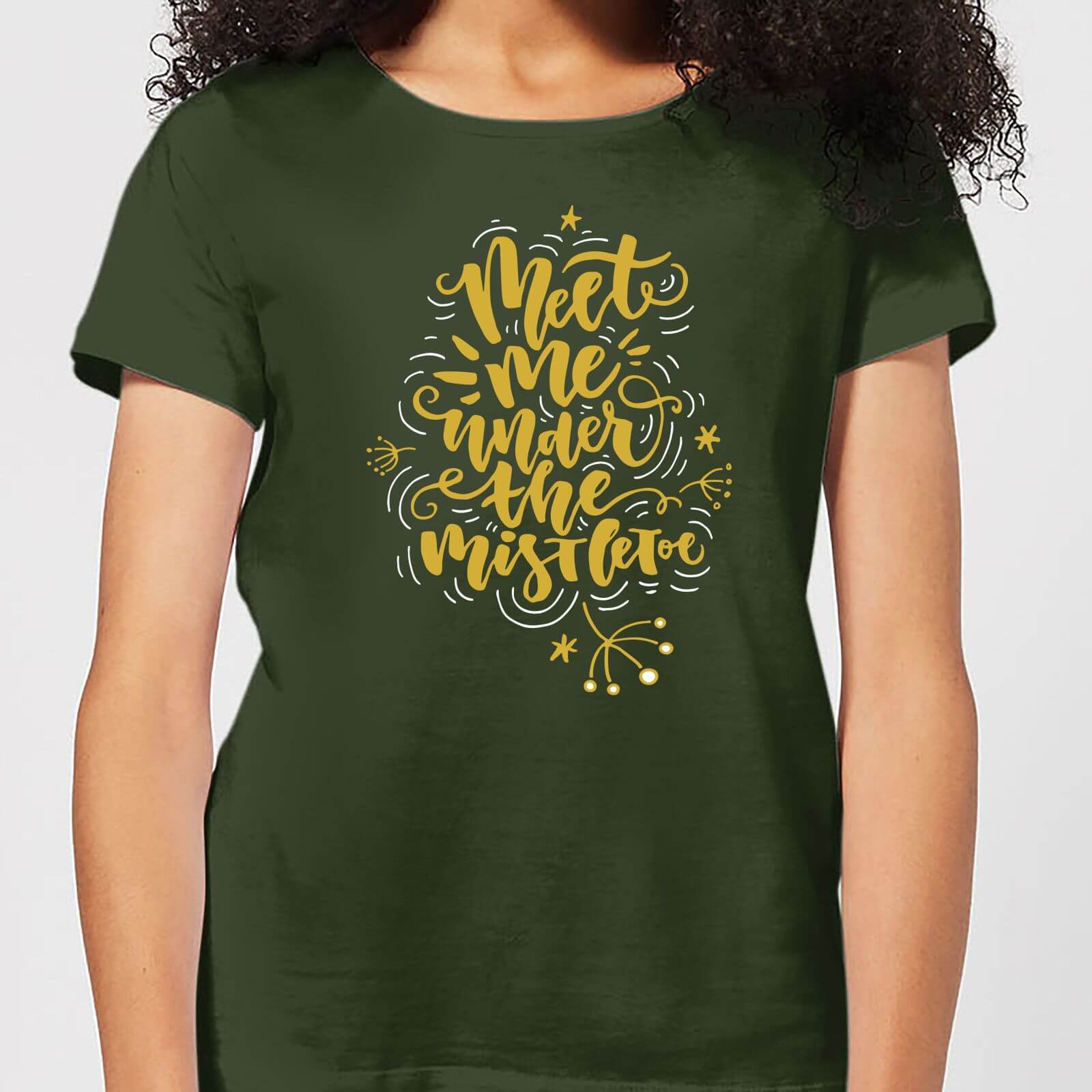 Meet Me Under The Mistletoe Women's T-Shirt - Forest Green - S - Forest Green
