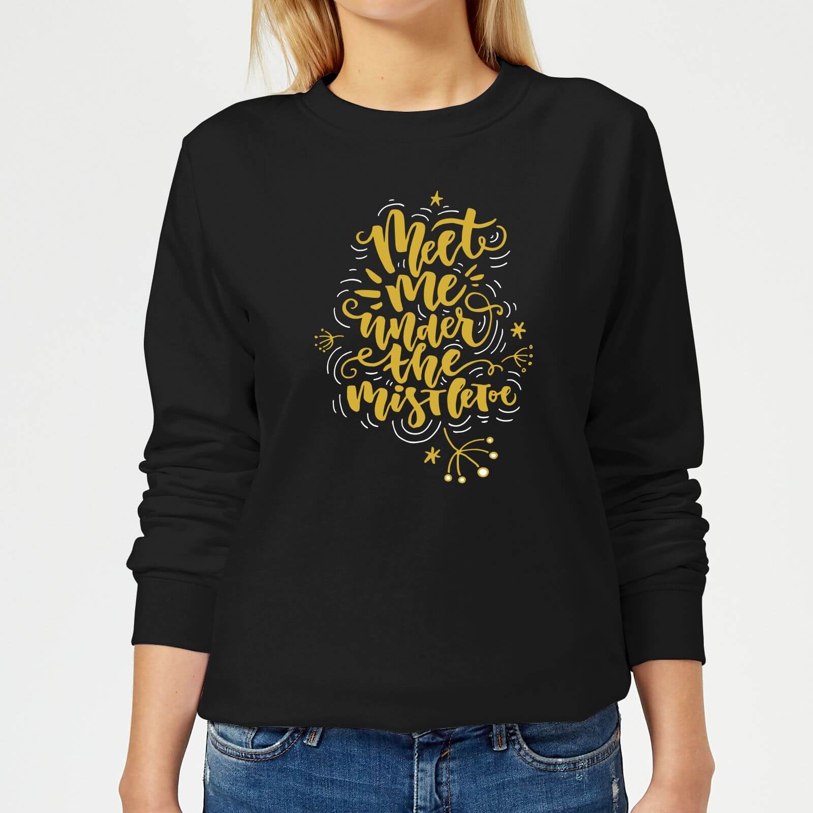 Meet Me Under The Mistletoe Women's Sweatshirt - Black - XS - Black