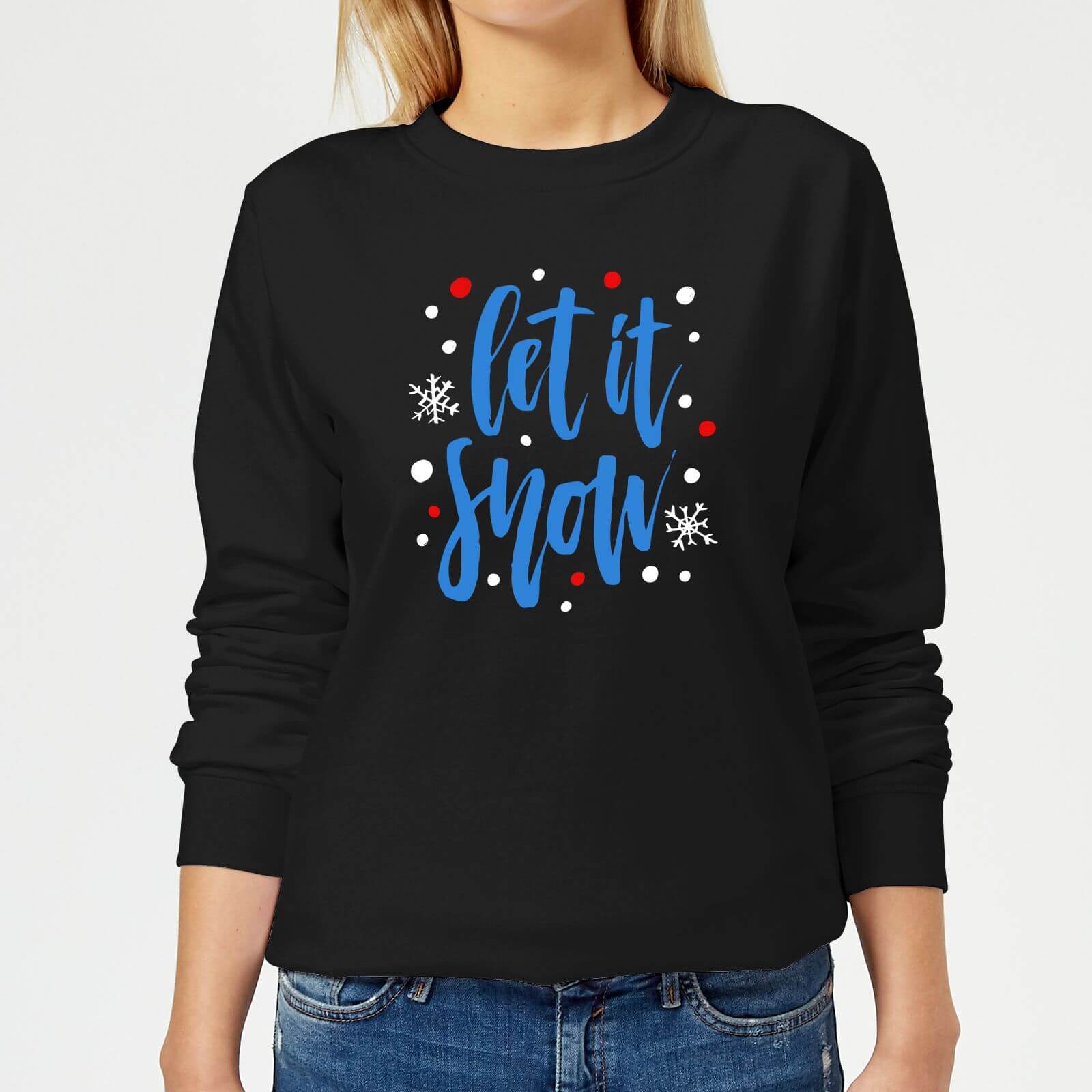Let it Snow Women's Sweatshirt - Black - XS - Black