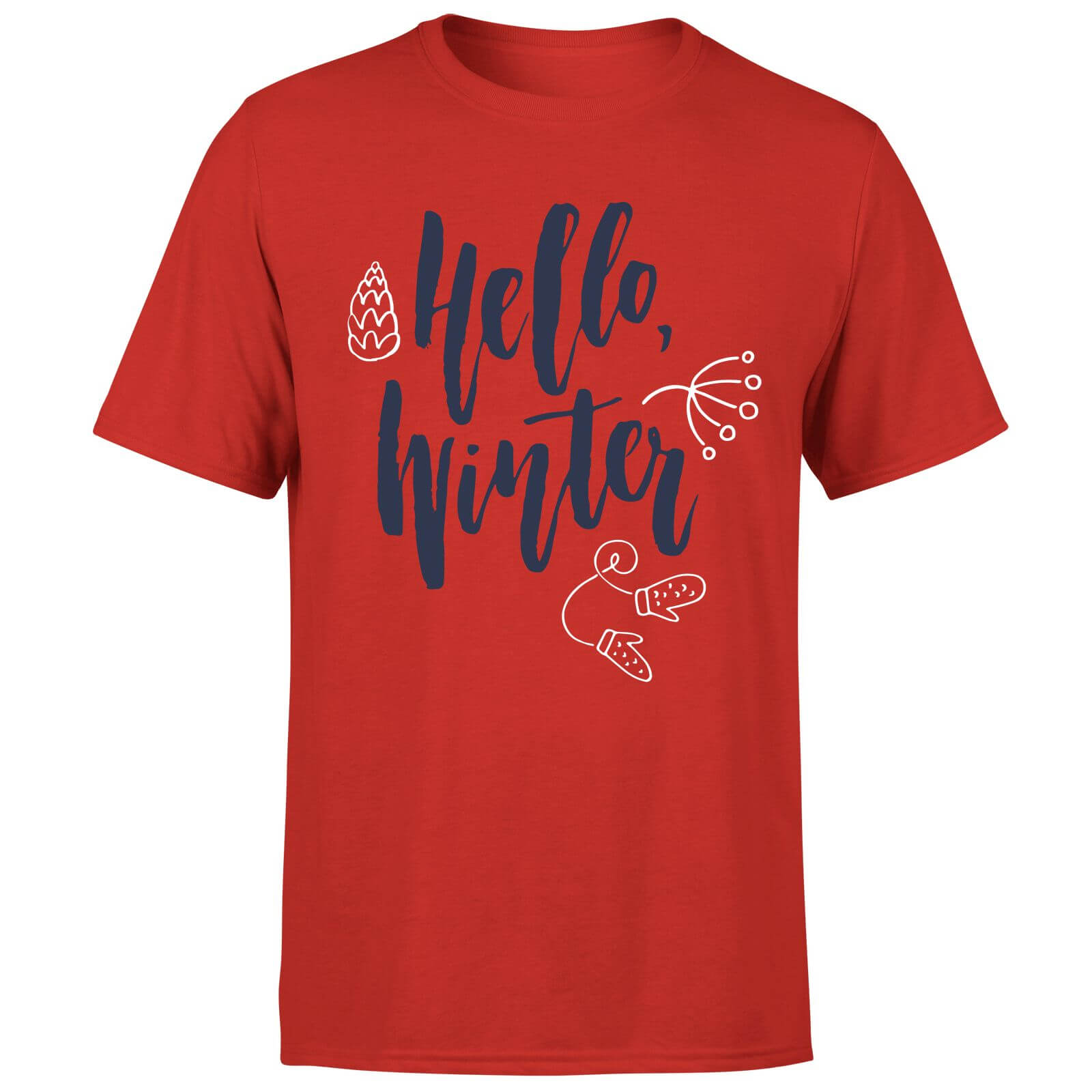 Hello Winter T-Shirt - Red - S - Red