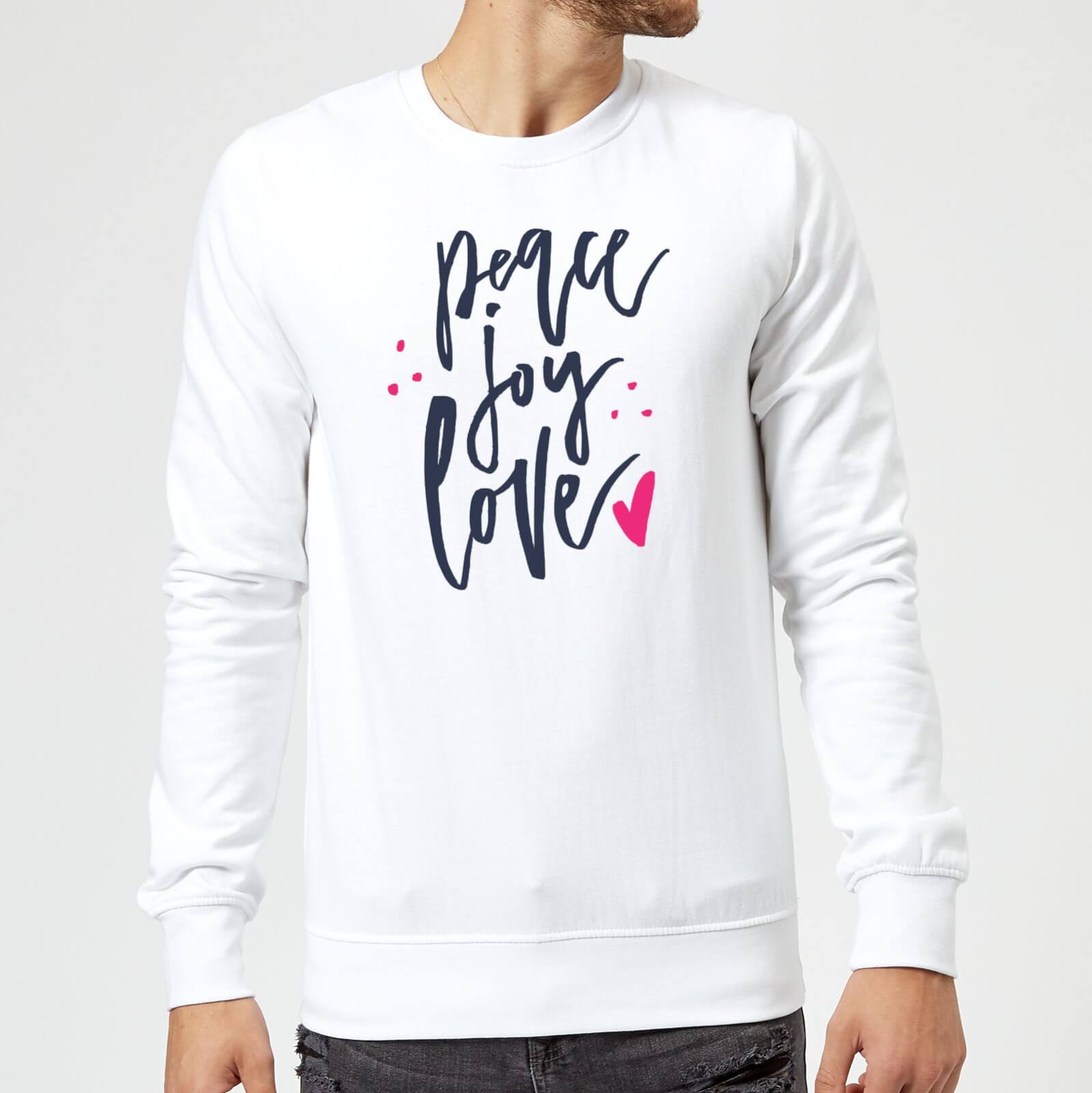 Peace Joy Love Sweatshirt - White - S - White