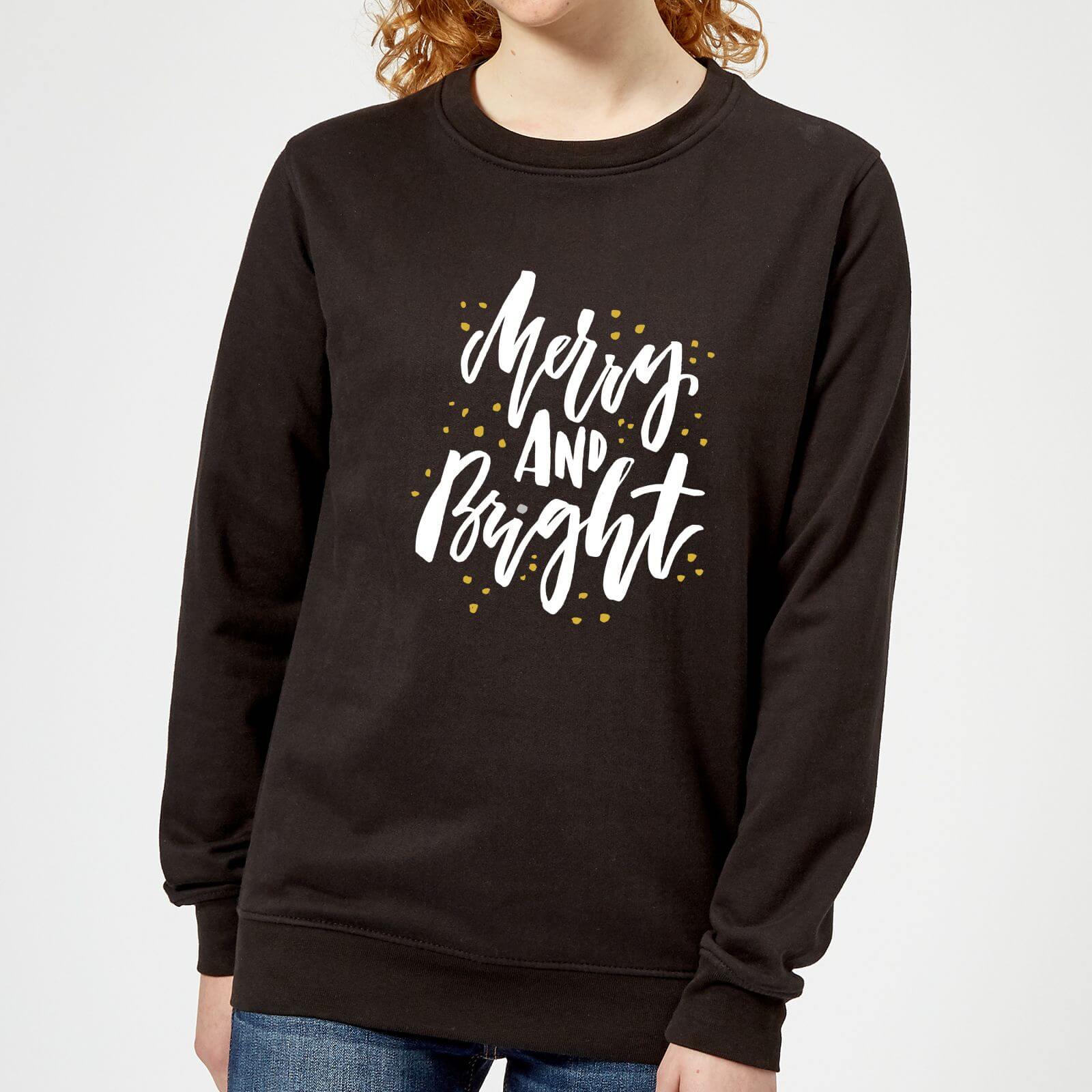 Merry and Bright Women's Sweatshirt - Black - XS - Black