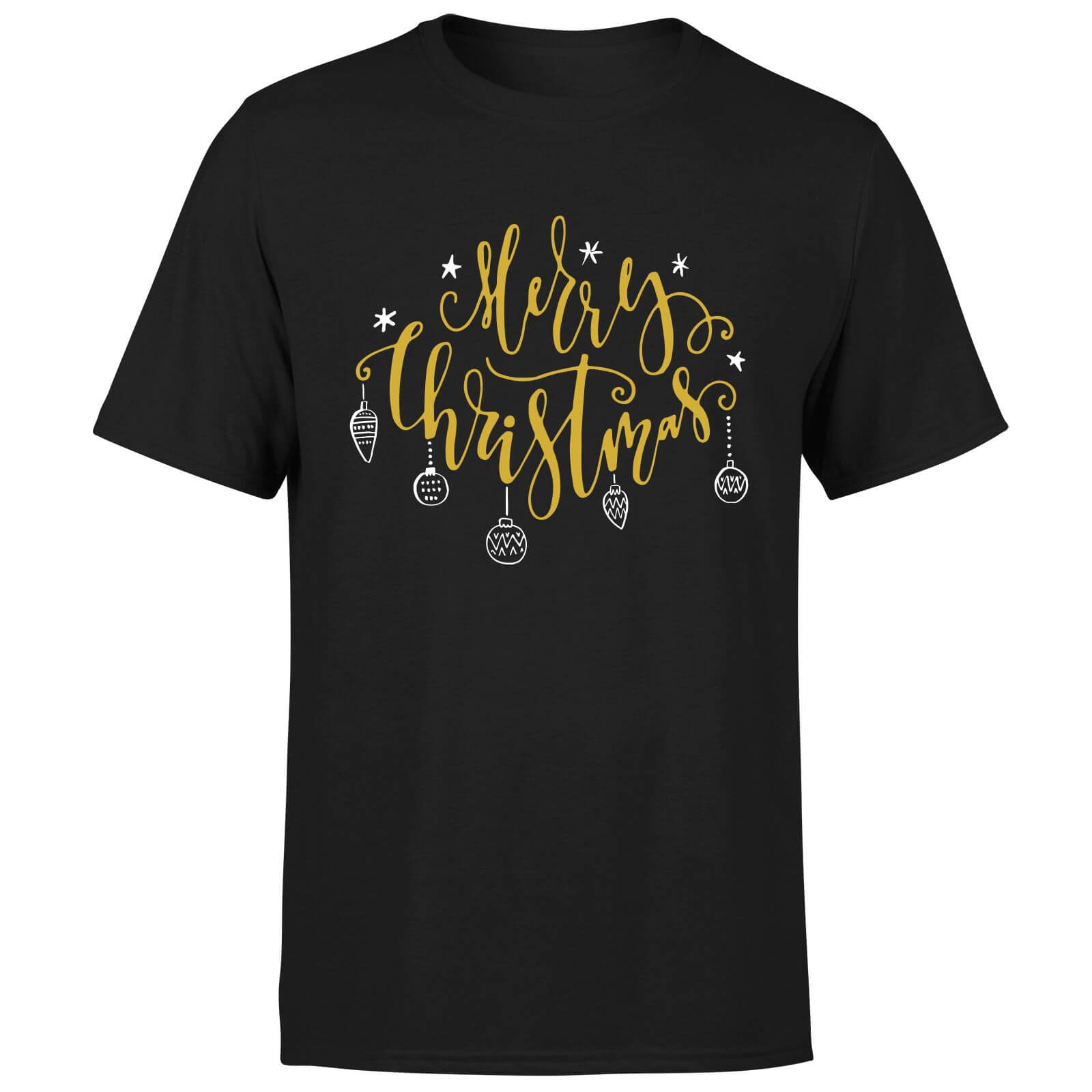 Merry Christmas T-Shirt - Black - S